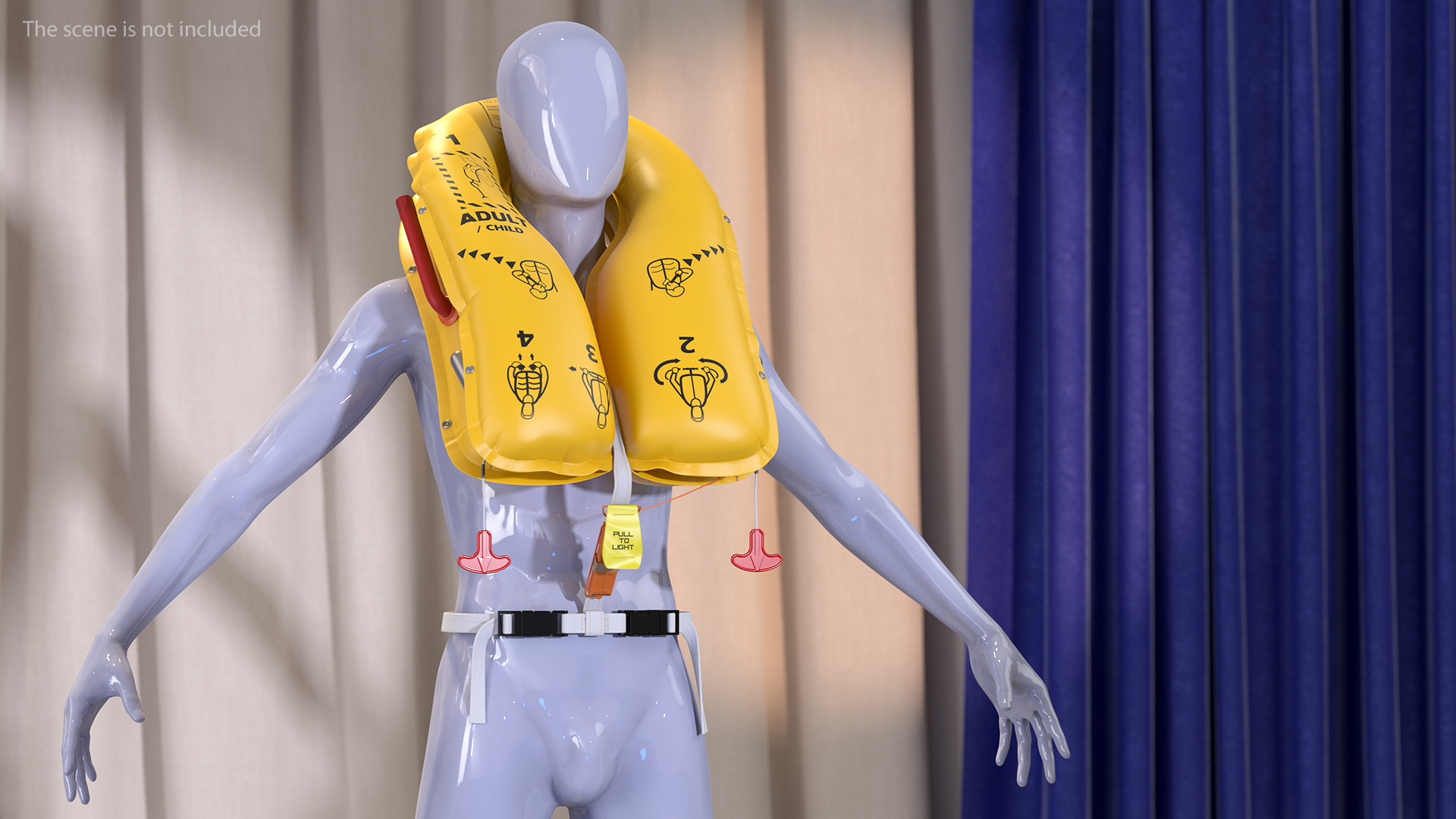 3D Inflated Airline Life Vest