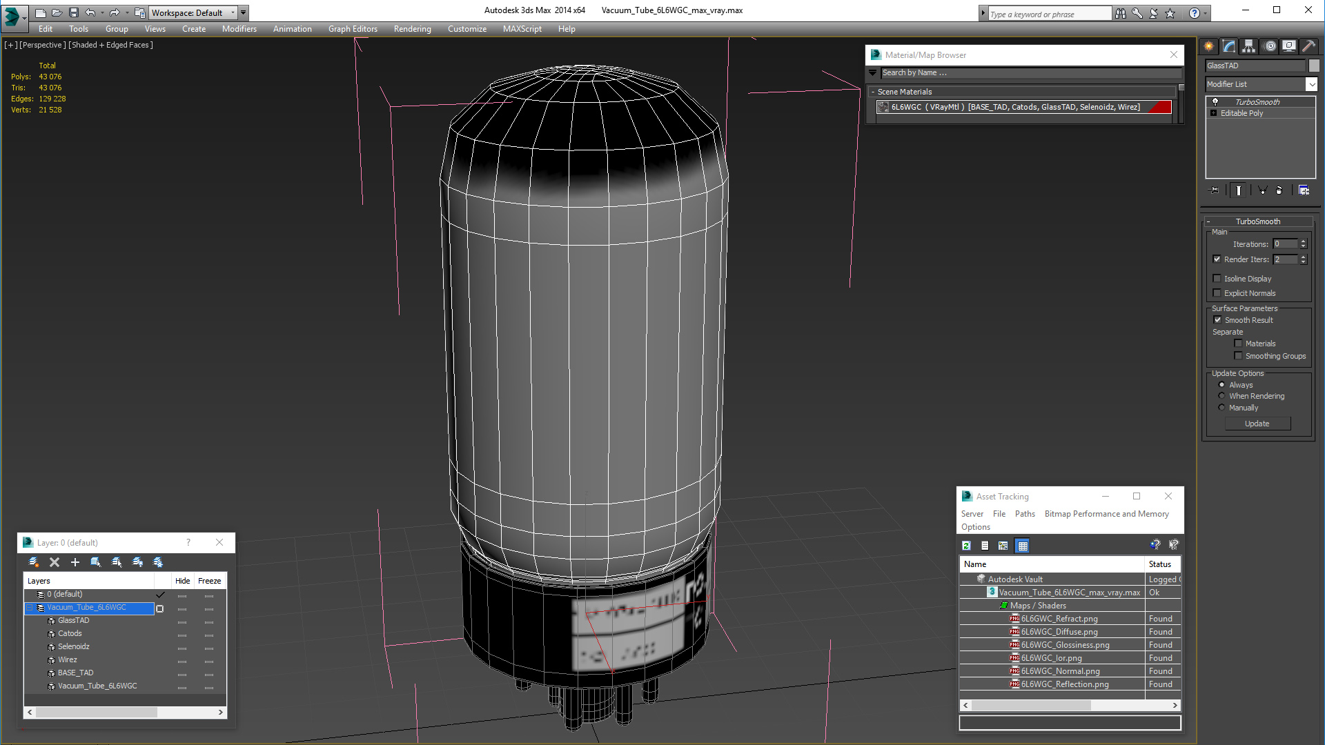 3D Vacuum Tube 6L6WGC model