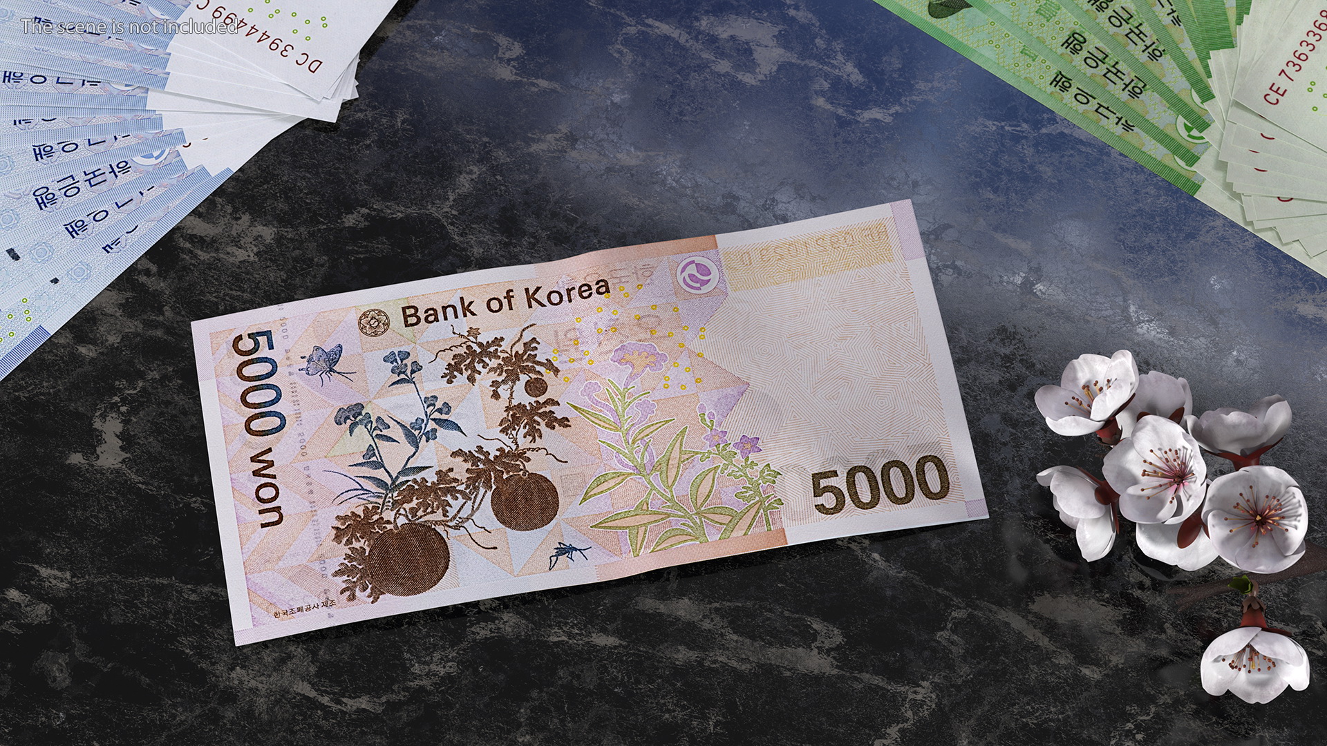 3D model South Korean 5000 Won Banknote