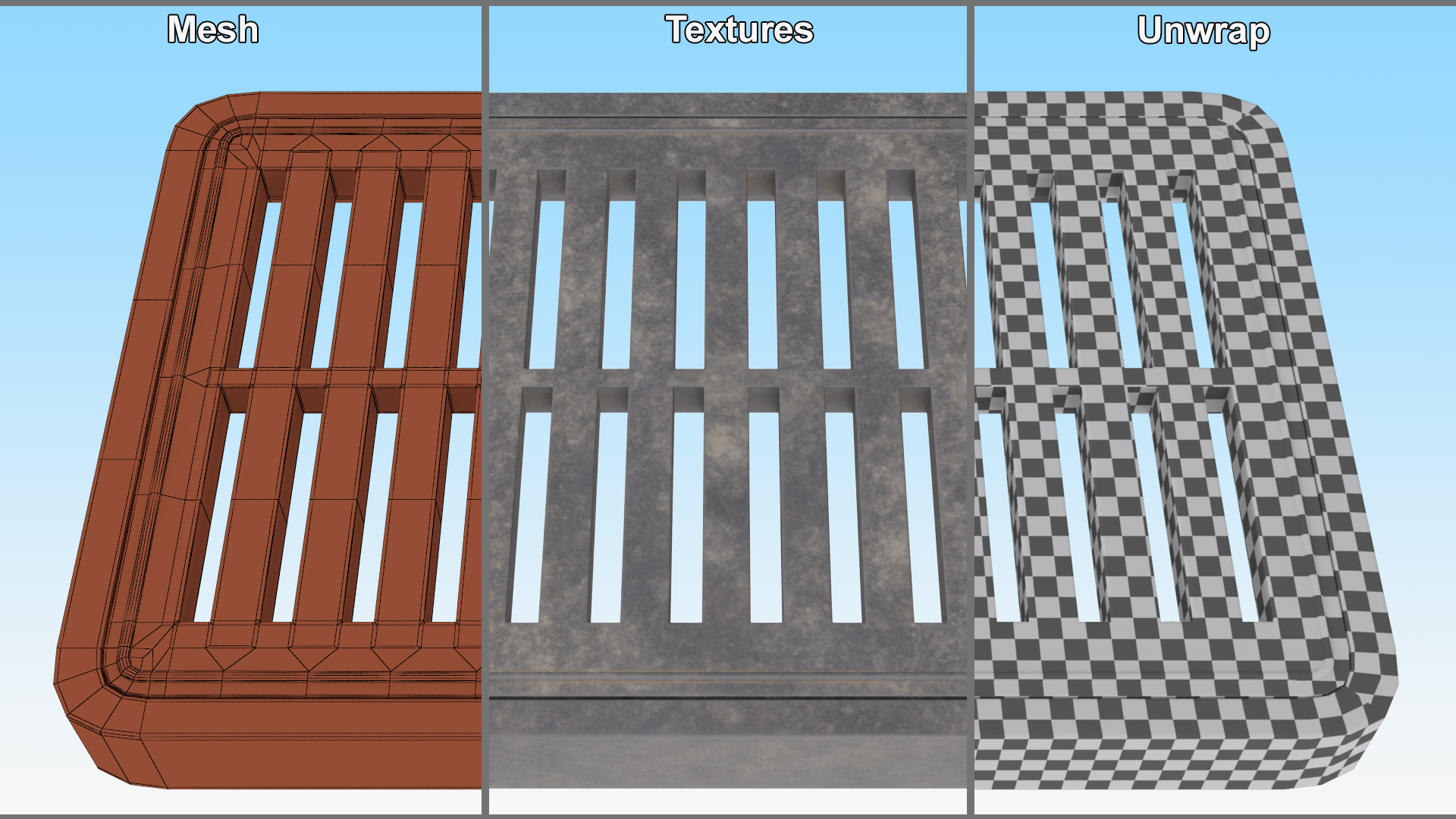 Sewer Drain Grate 3D