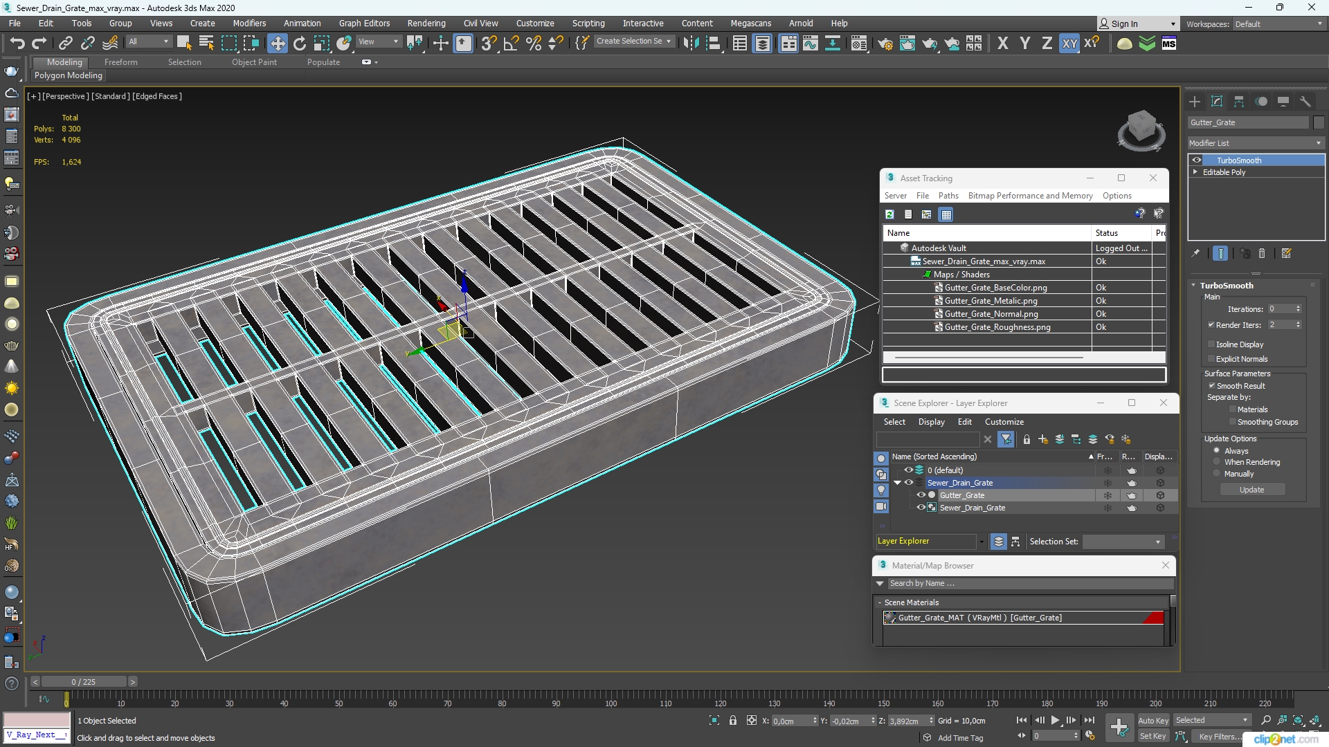 Sewer Drain Grate 3D