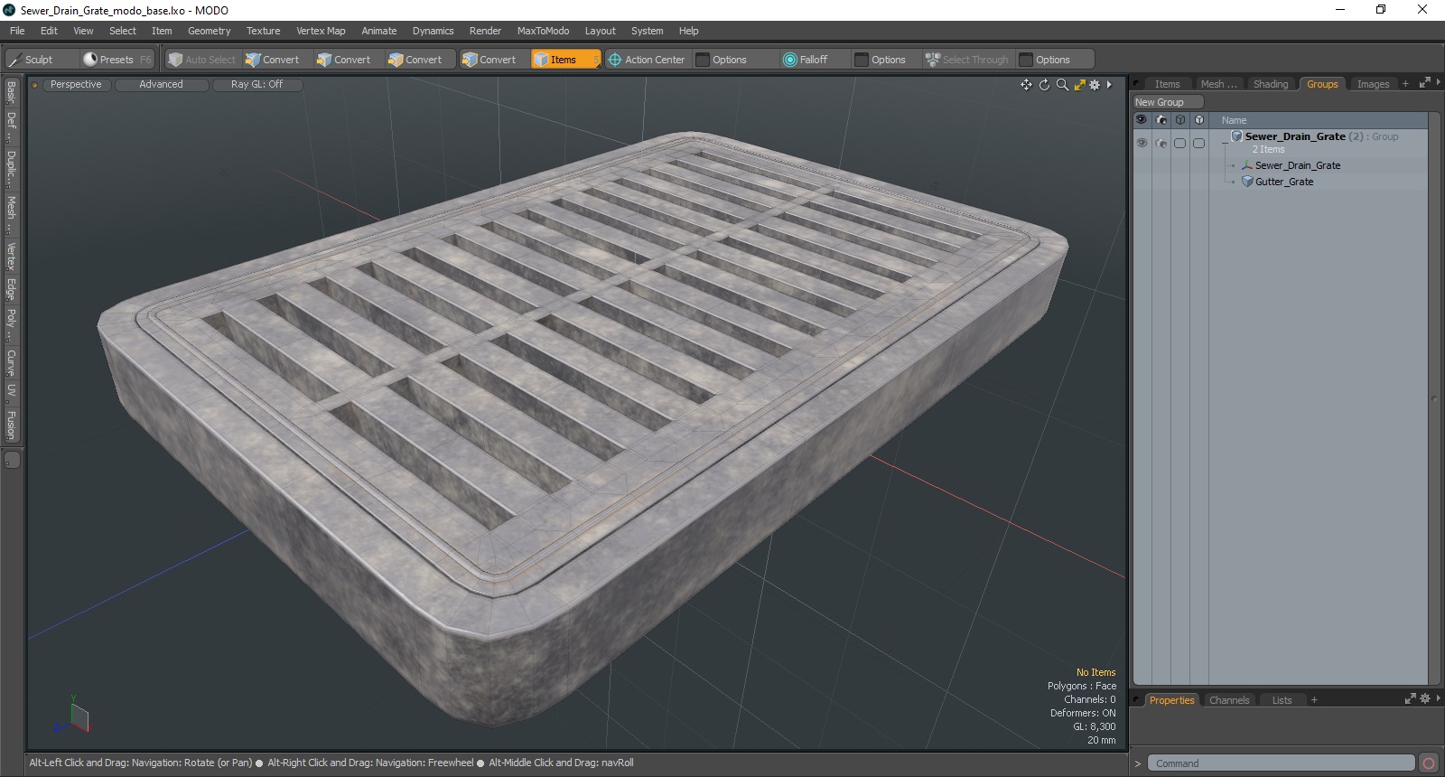 Sewer Drain Grate 3D