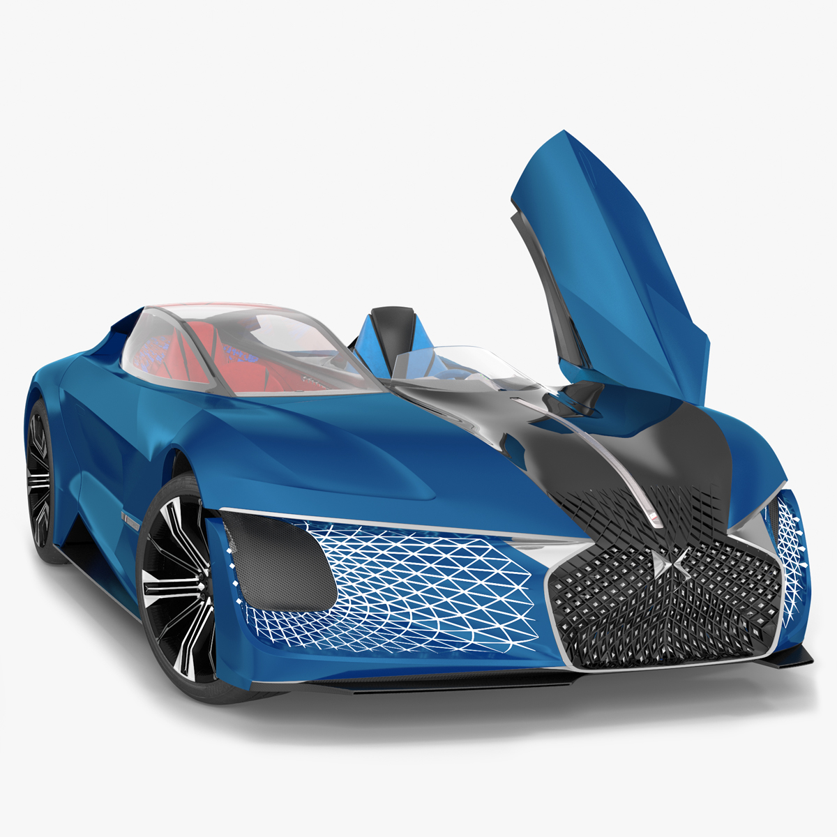 3D model Concept Car DS X E-TENSE Rigged for Maya