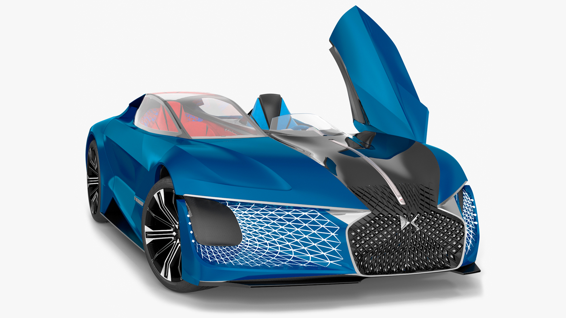 3D model Concept Car DS X E-TENSE Rigged for Maya