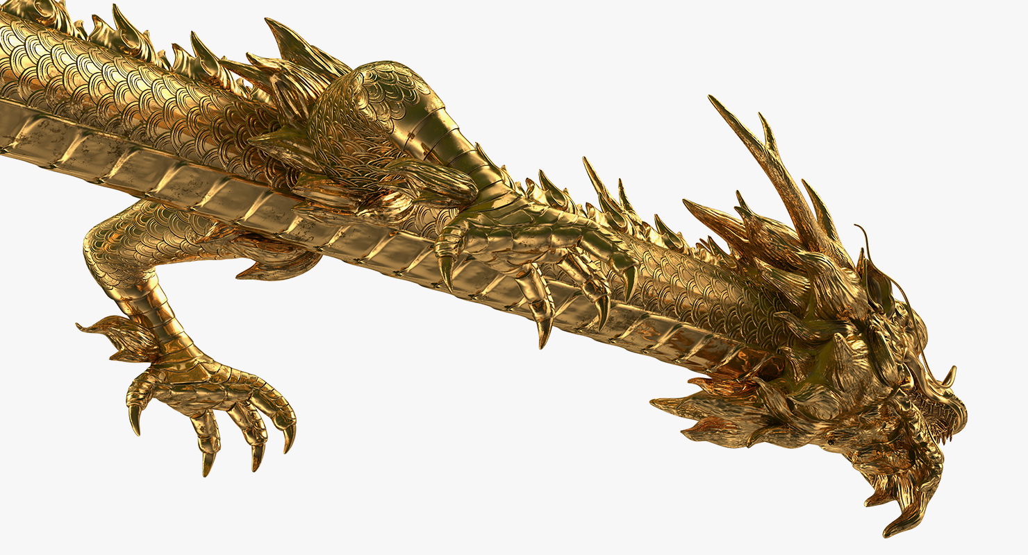 3D Golden Dragon model