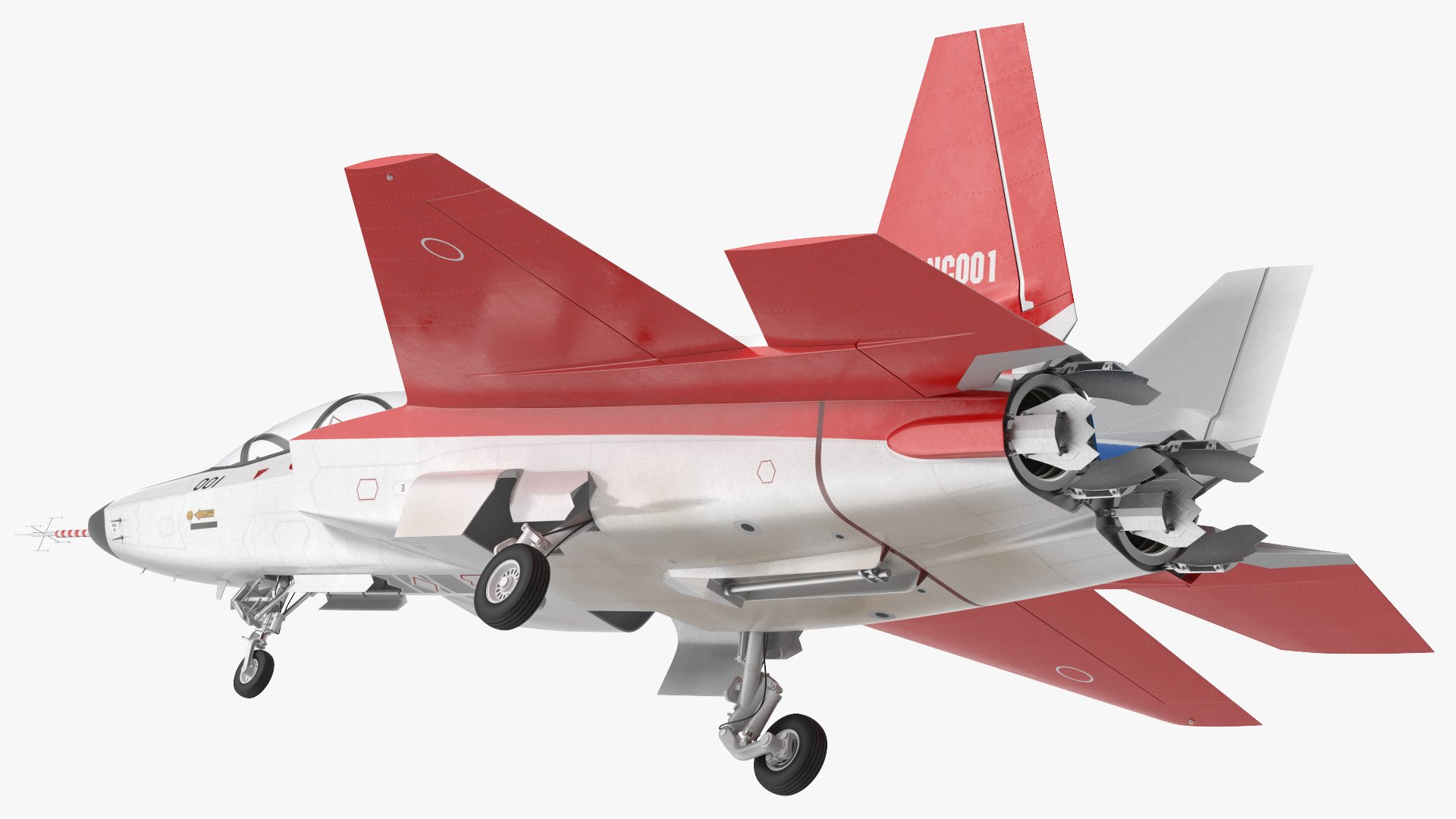 Mitsubishi X2 Shinshin Stealth Fighter Aircraft Rigged 3D model