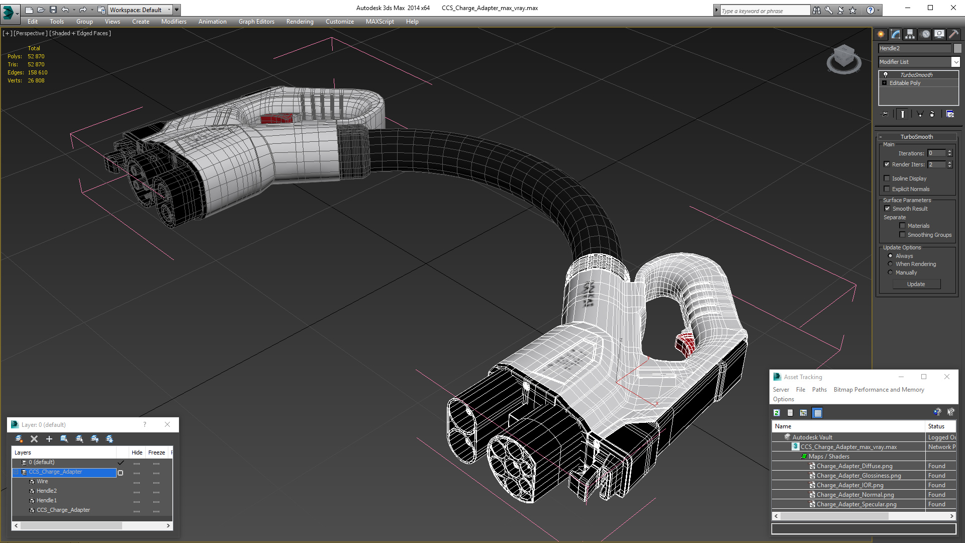 3D CCS Charge Adapter model