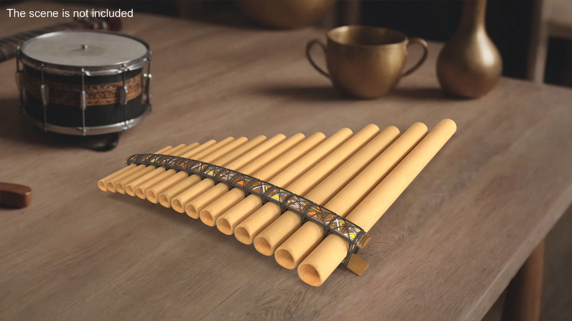 3D Panpipe Flute model