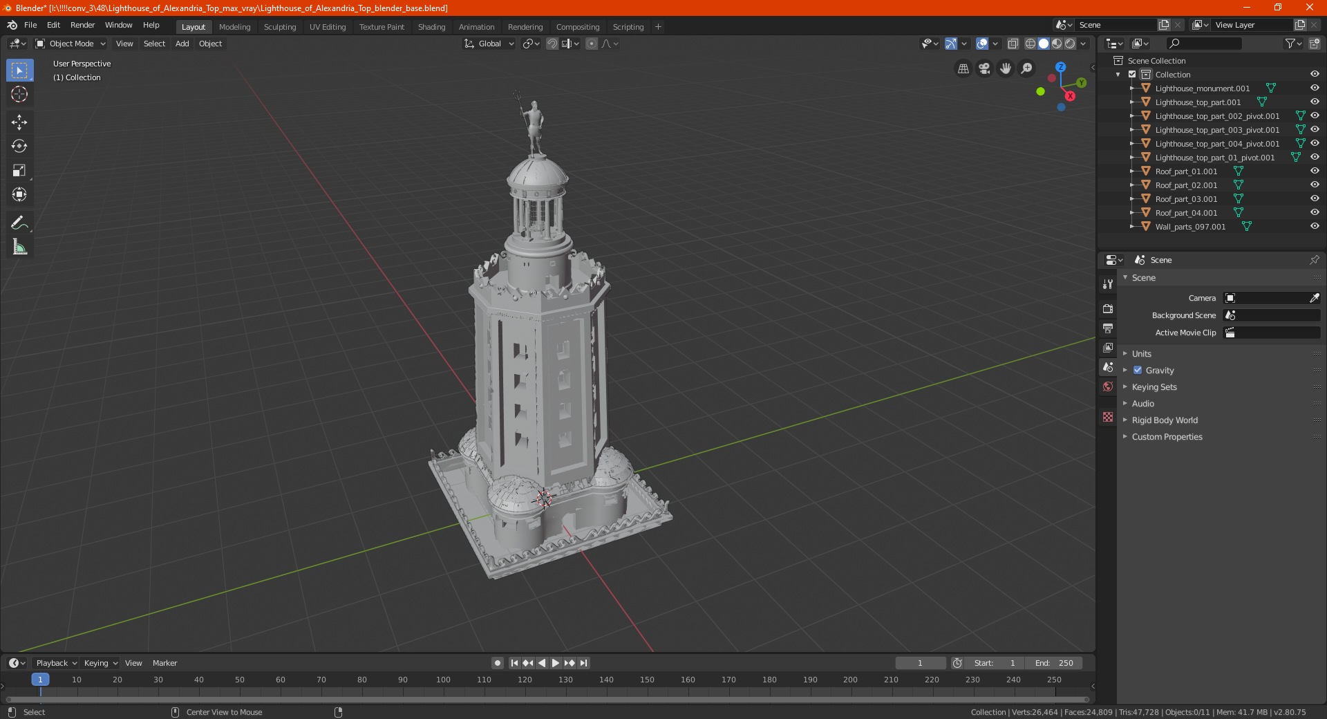 3D Lighthouse of Alexandria Top model