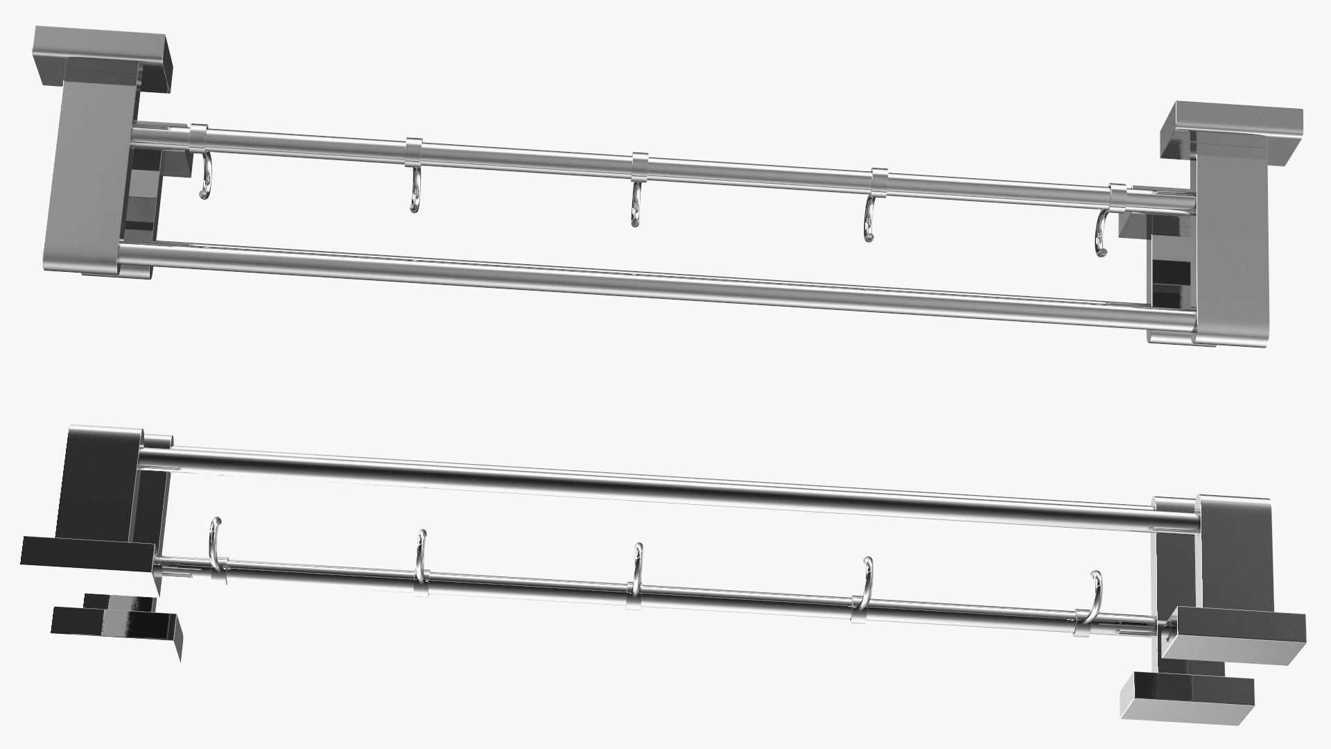 3D Towel Racks Chrome model