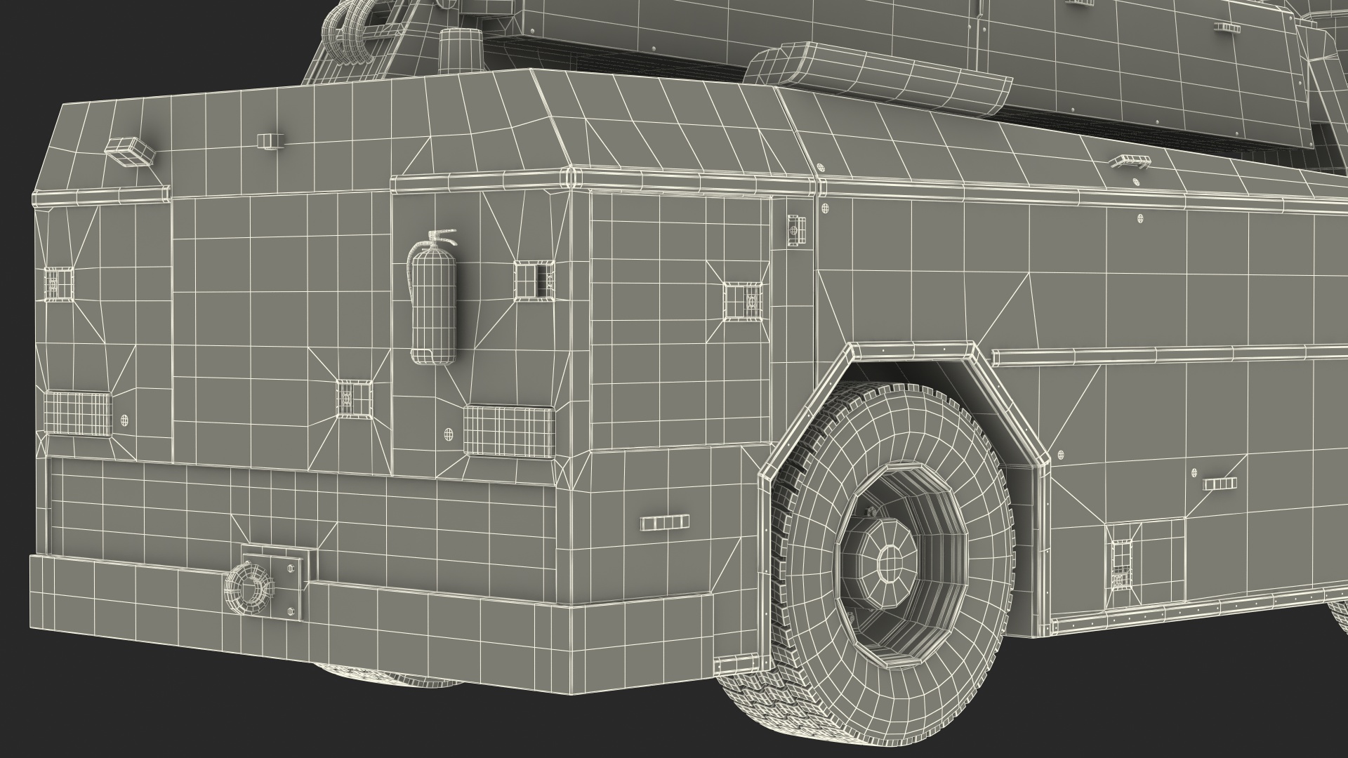 3D model Deicing Vehicle Generic Folded