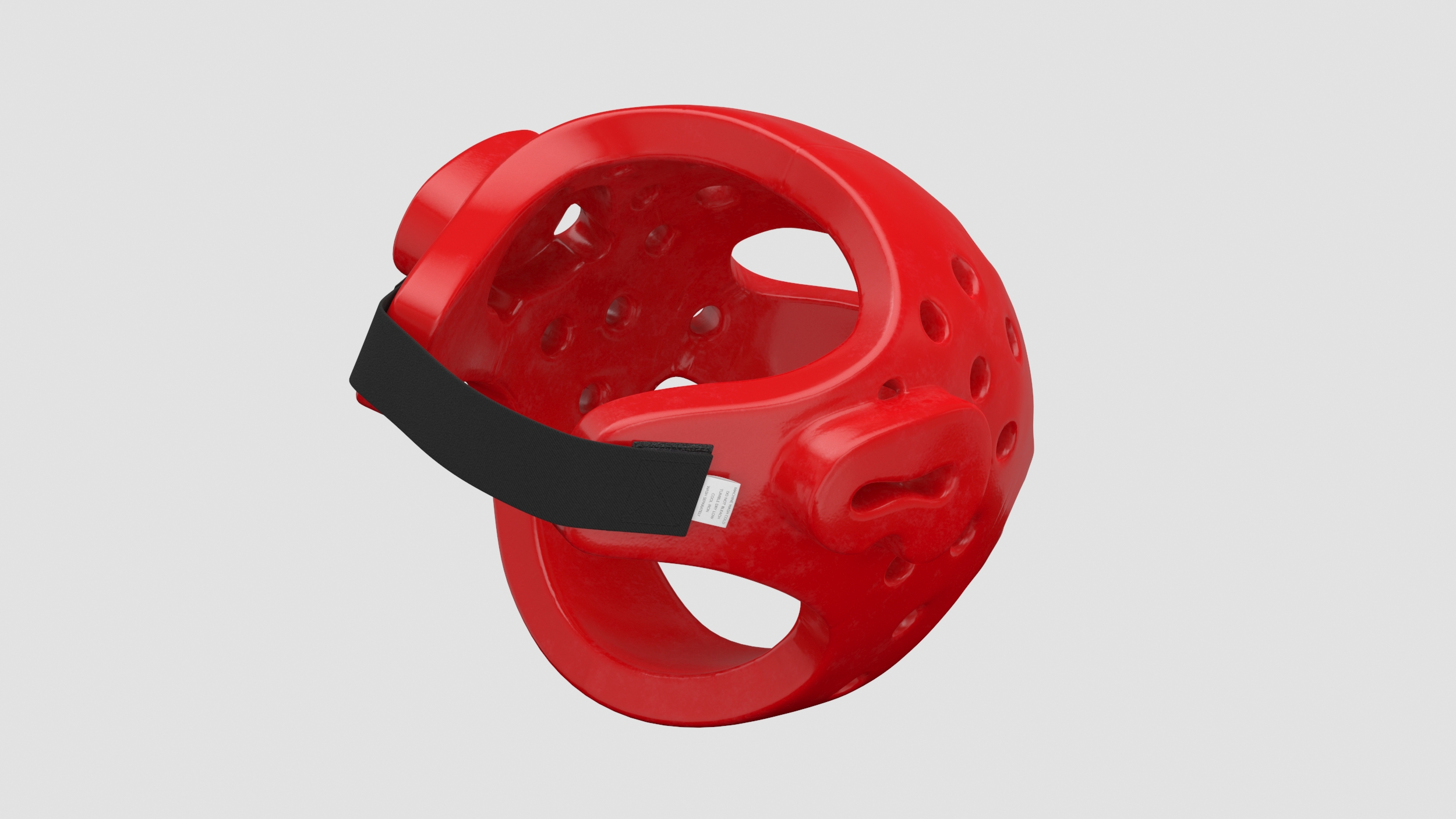 Karate Headgear Red 3D model