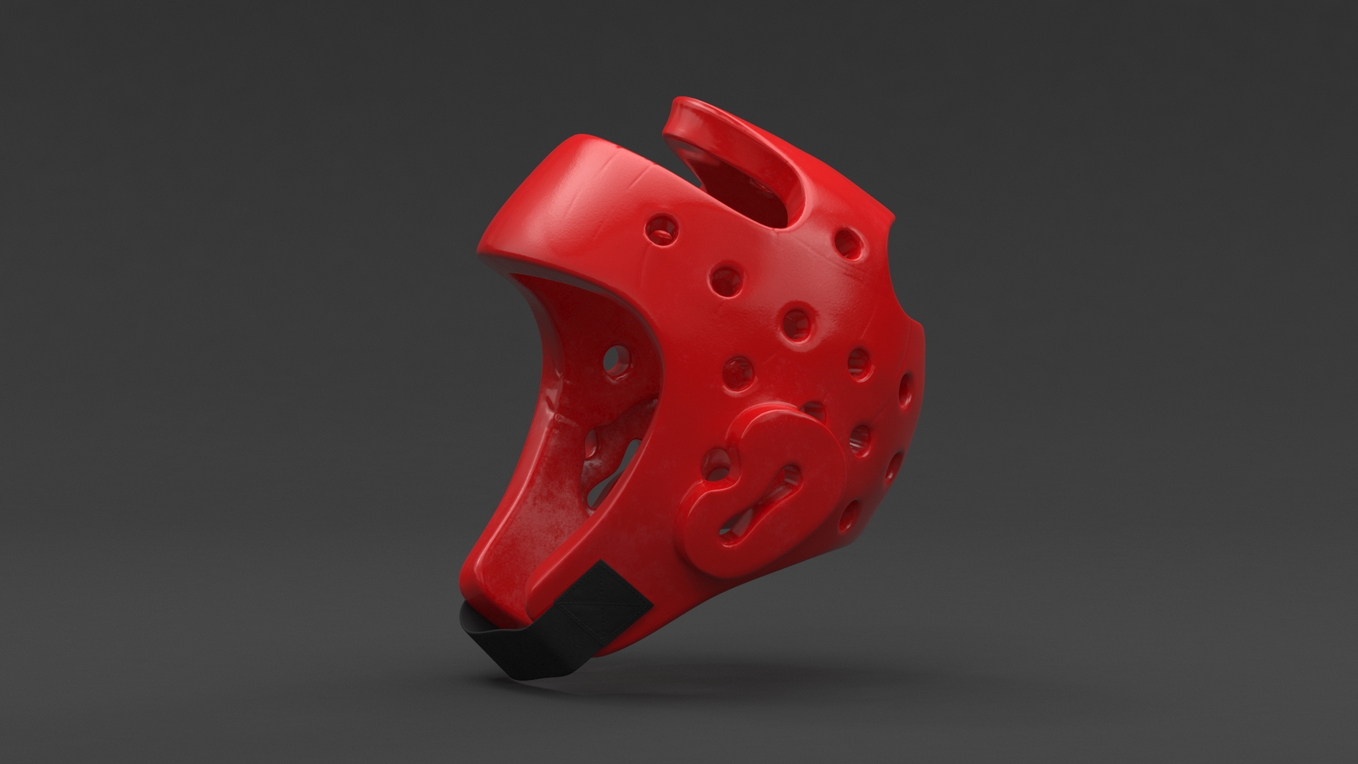 Karate Headgear Red 3D model