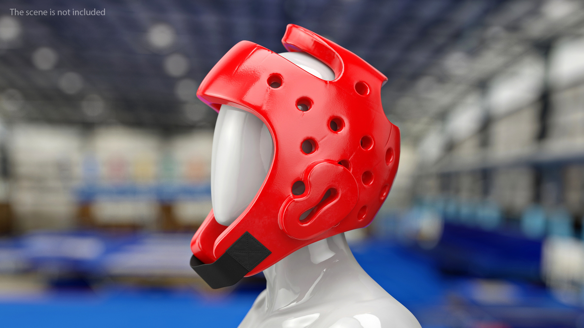 Karate Headgear Red 3D model