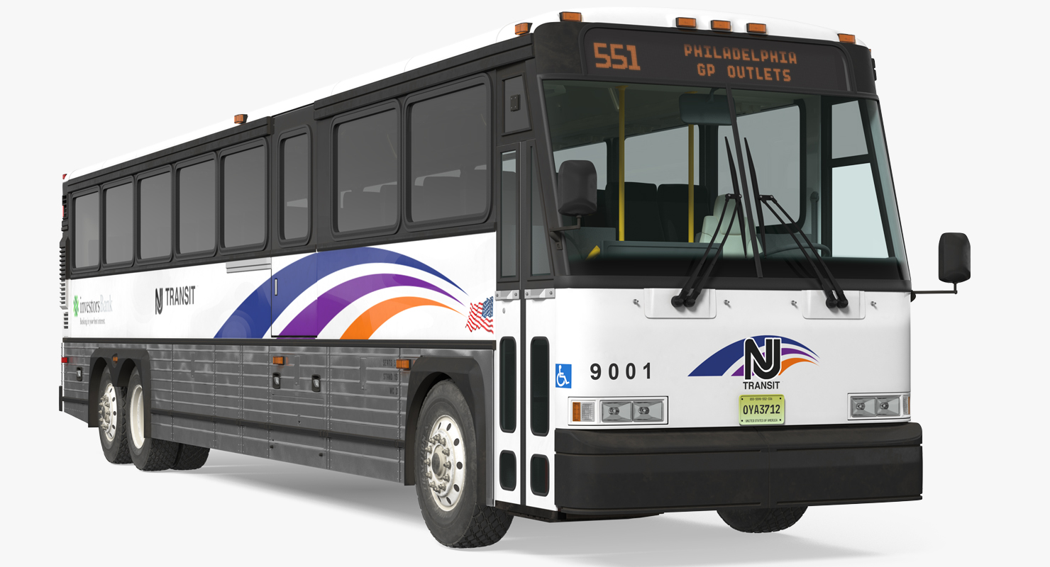 3D Intercity Bus MCI D4500 model