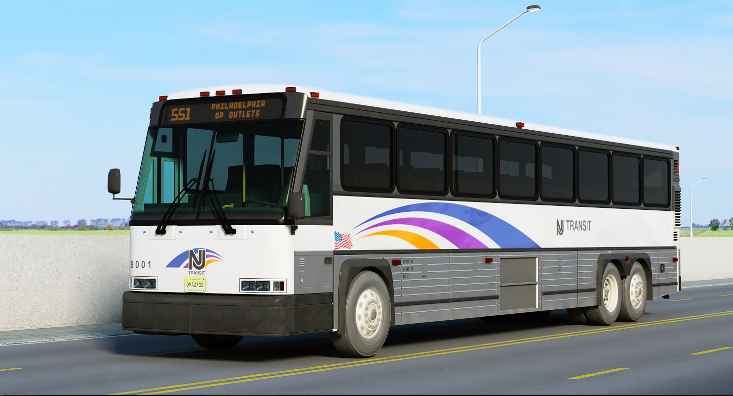 3D Intercity Bus MCI D4500 model