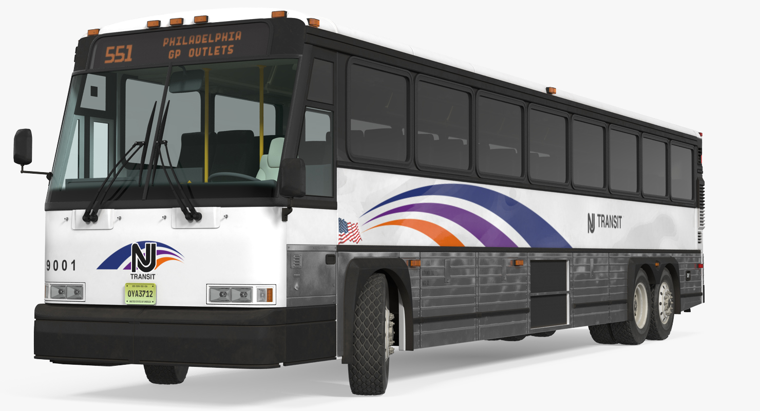 3D Intercity Bus MCI D4500 model