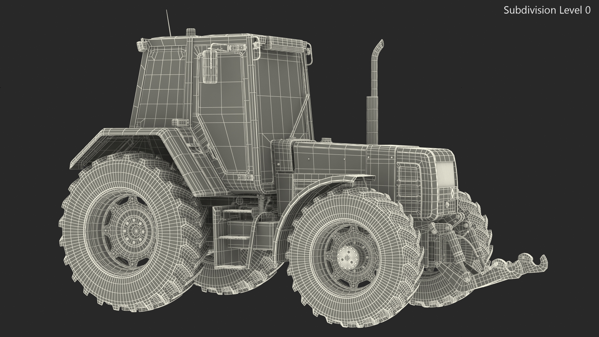 Renault 160-94 Wheel Tractor Dirty 3D model