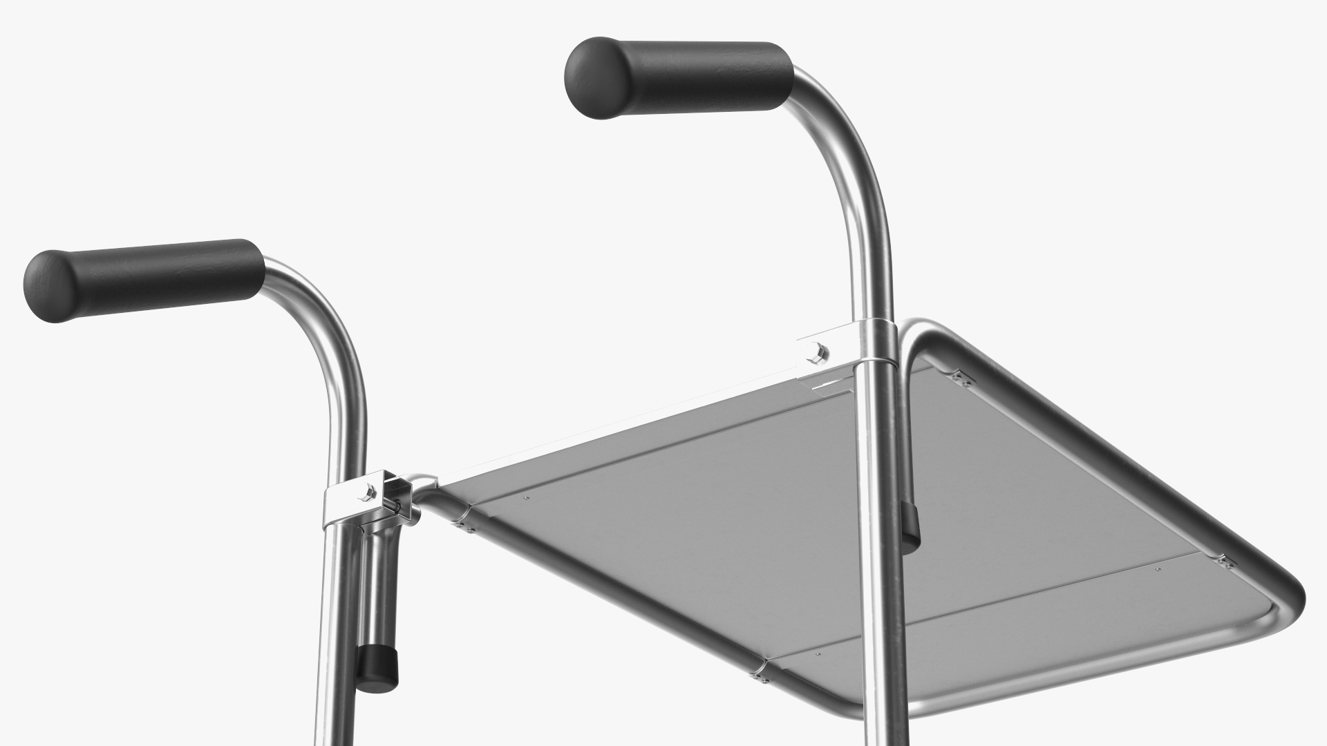 3D Chrome Mini Trolley with Shelf and Basket