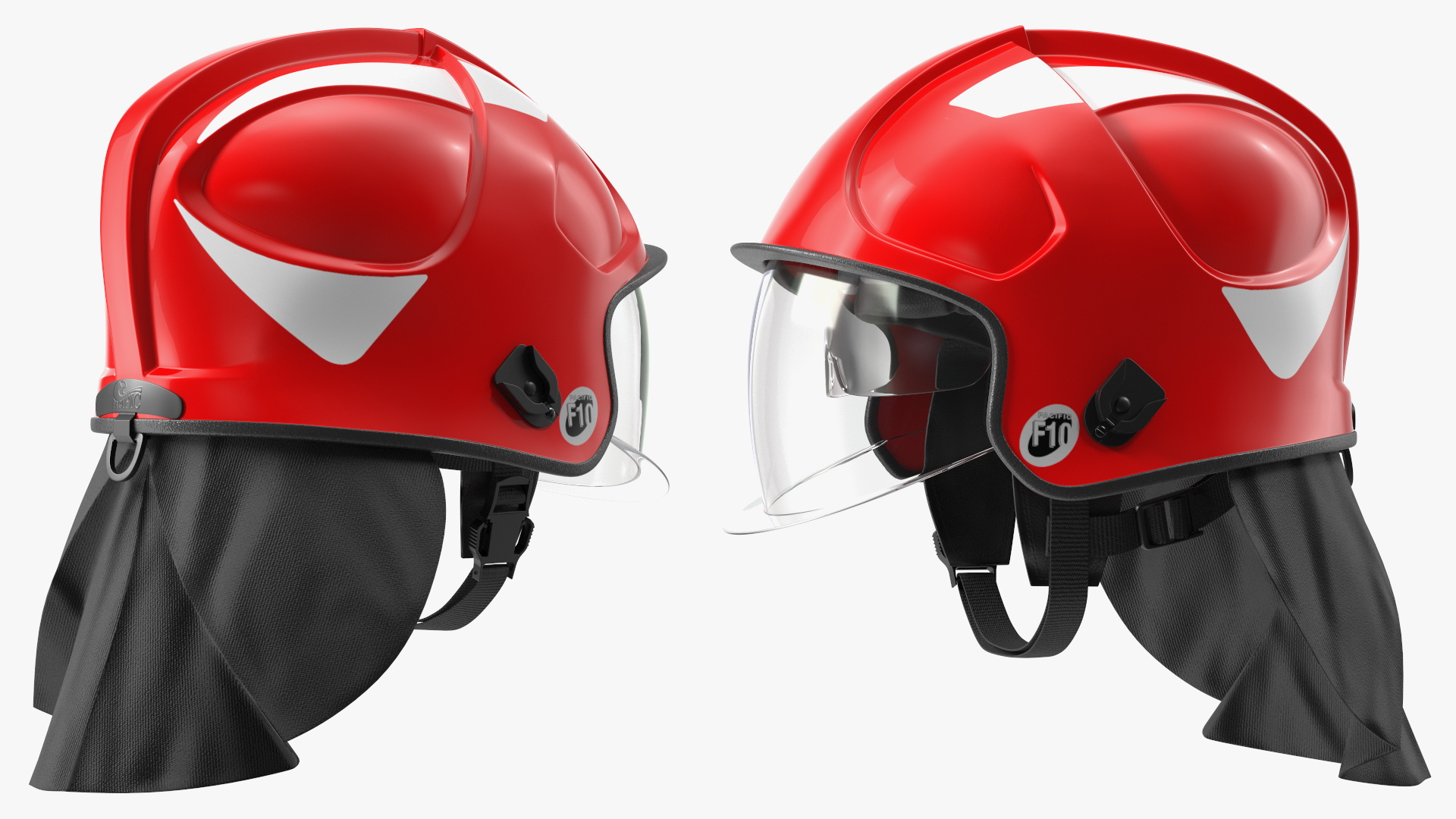 3D Red Fire Helmet F10 MKV model