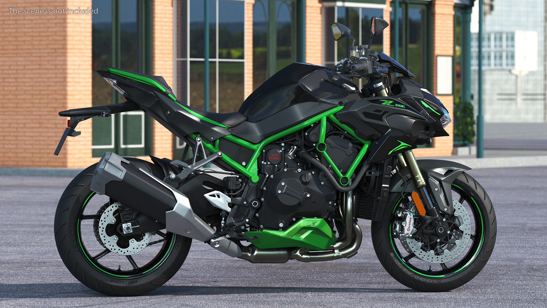 3D model Kawasaki Z H2 2023 Motorbike Rigged