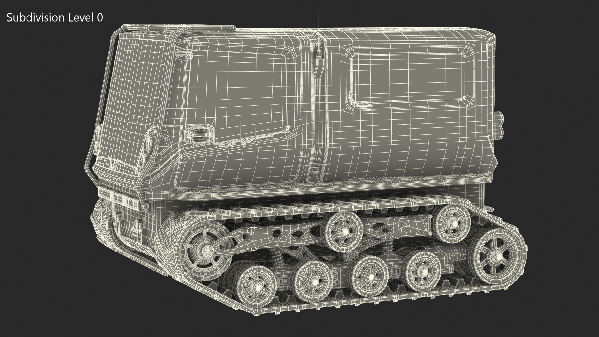 Snowbound Polar Vehicle Venturi Rigged for Maya 3D