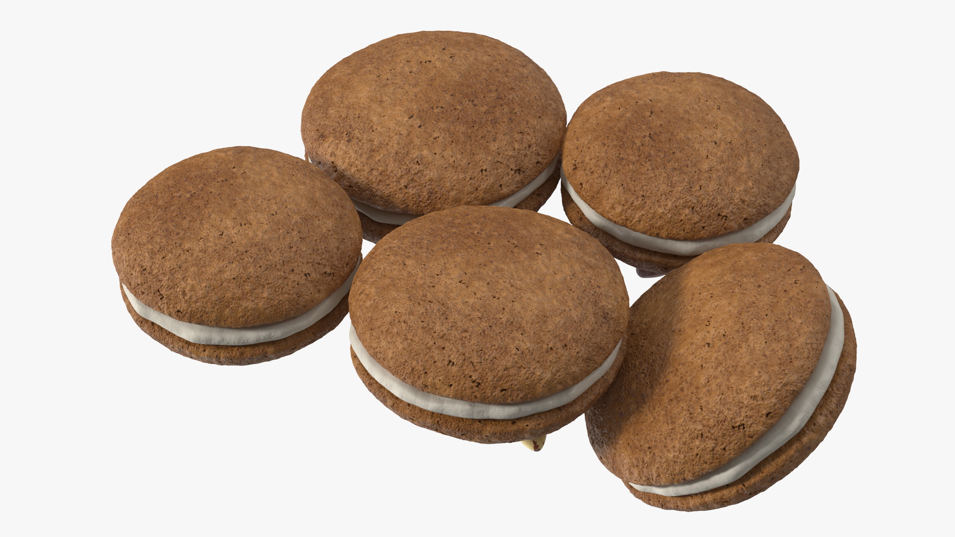 Sandwich Cookie with Brazil Nuts 3D