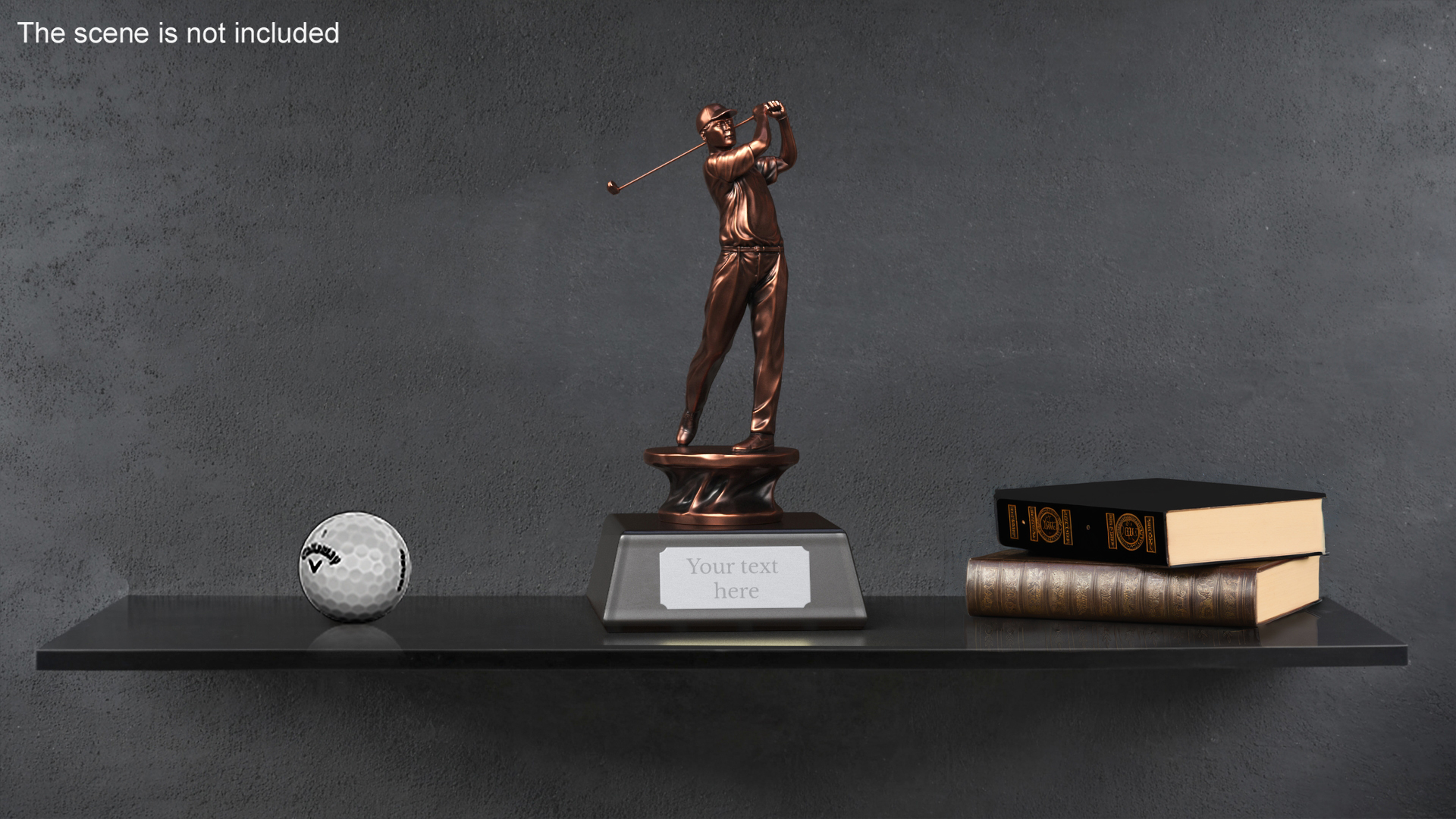 3D Golfer Award Bronze Mockup