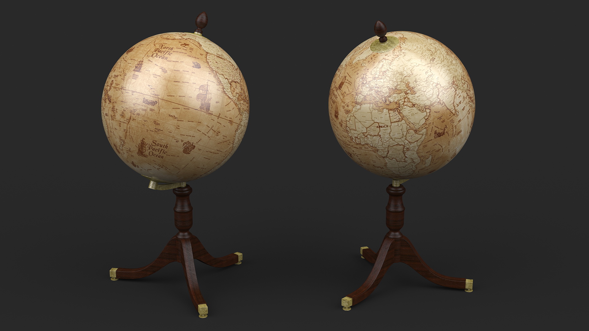 Old Vintage Globe 3D