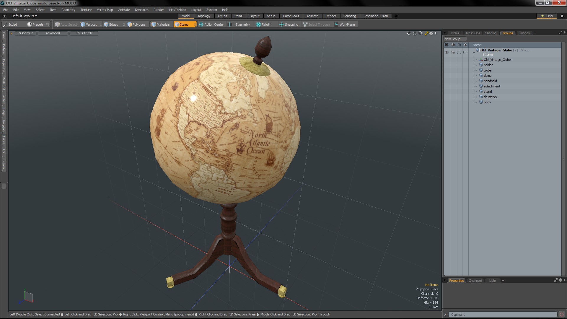 Old Vintage Globe 3D