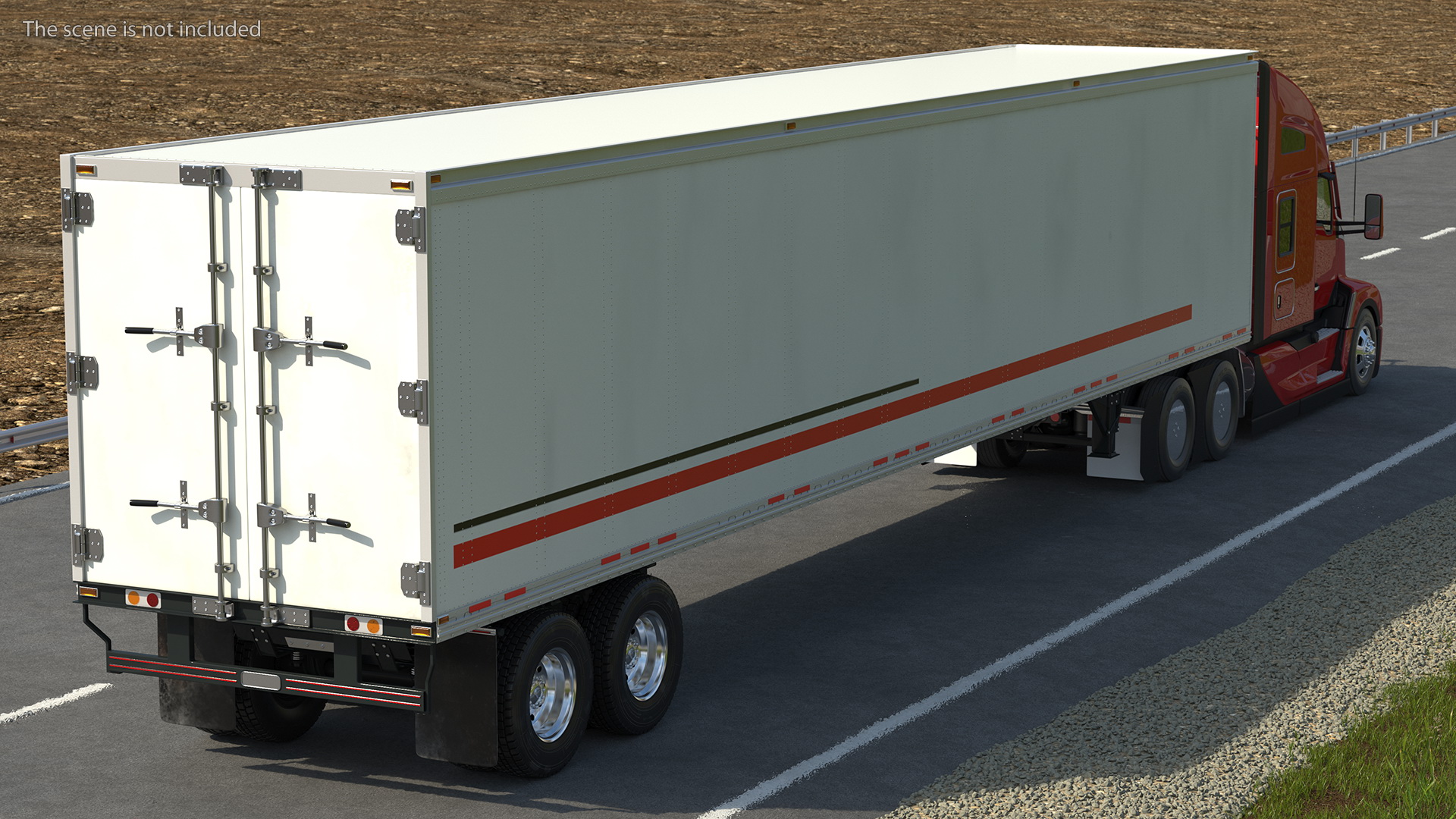 3D New Generation Truck with Semi Trailer model