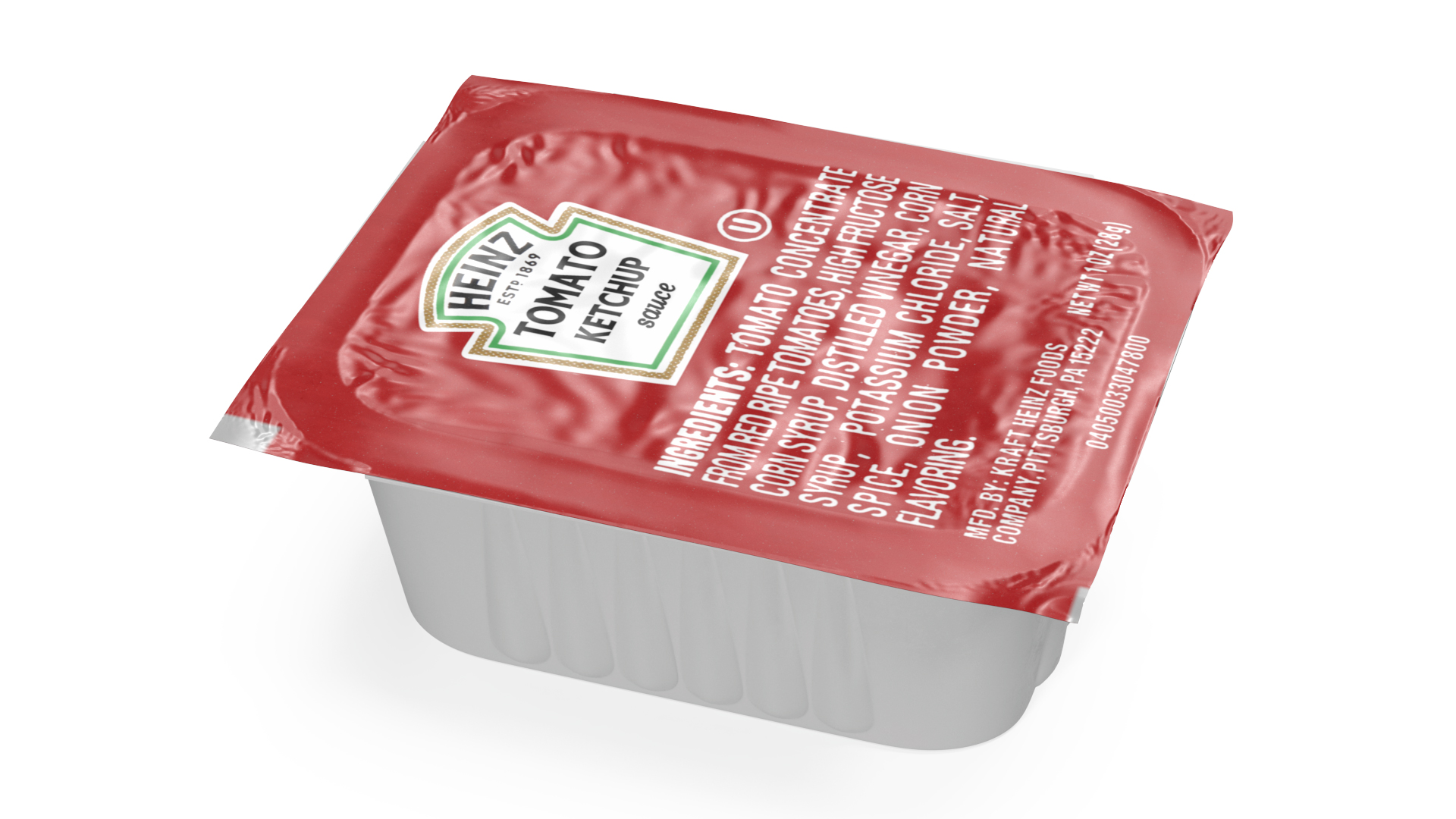 3D Tomato Ketchup Sauce Portion Cup Heinz model