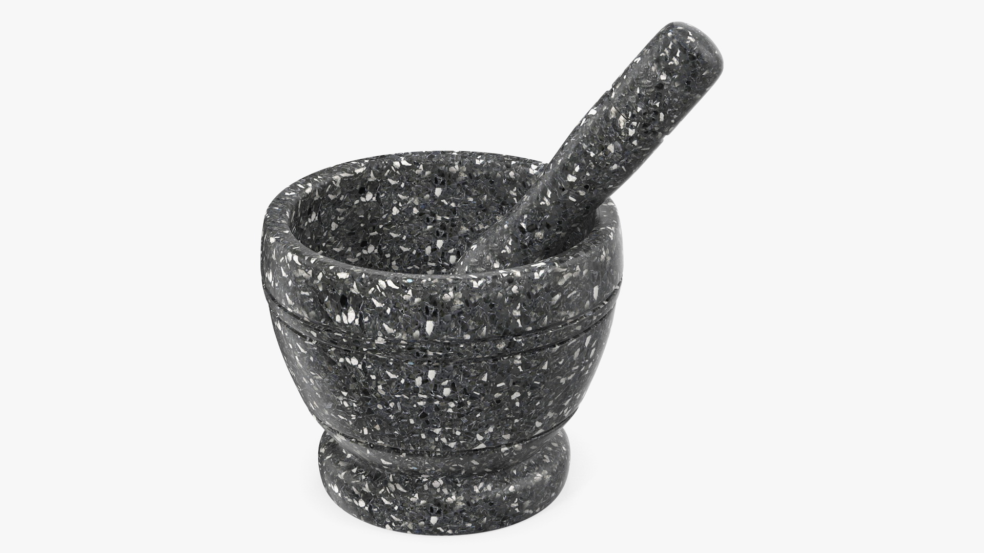 3D model Granite Mortar and Pestle