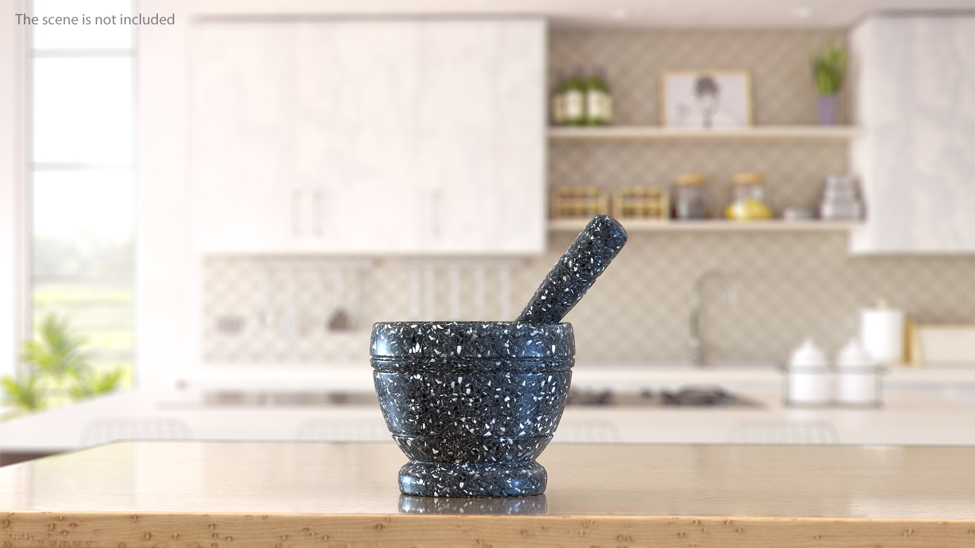 3D model Granite Mortar and Pestle