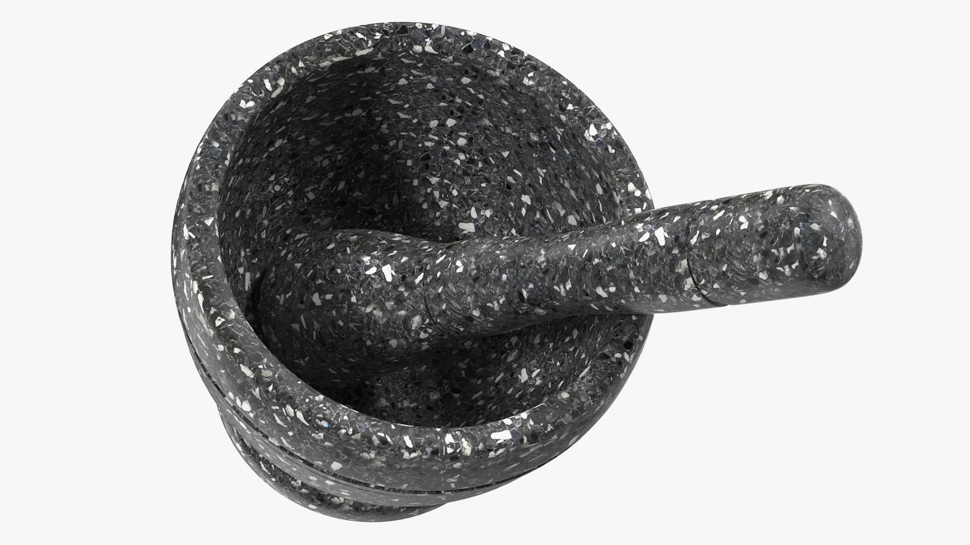 3D model Granite Mortar and Pestle