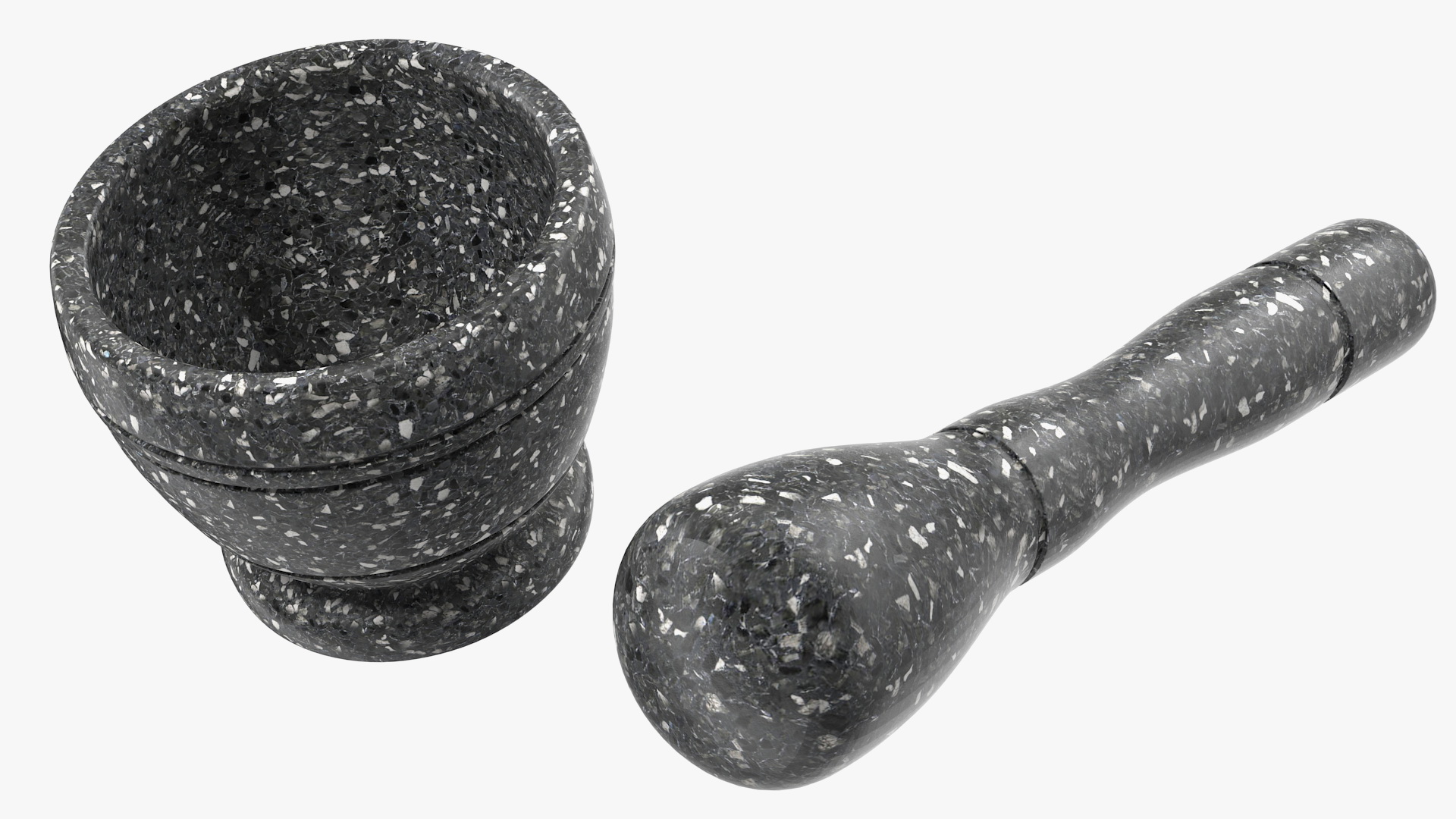 3D model Granite Mortar and Pestle