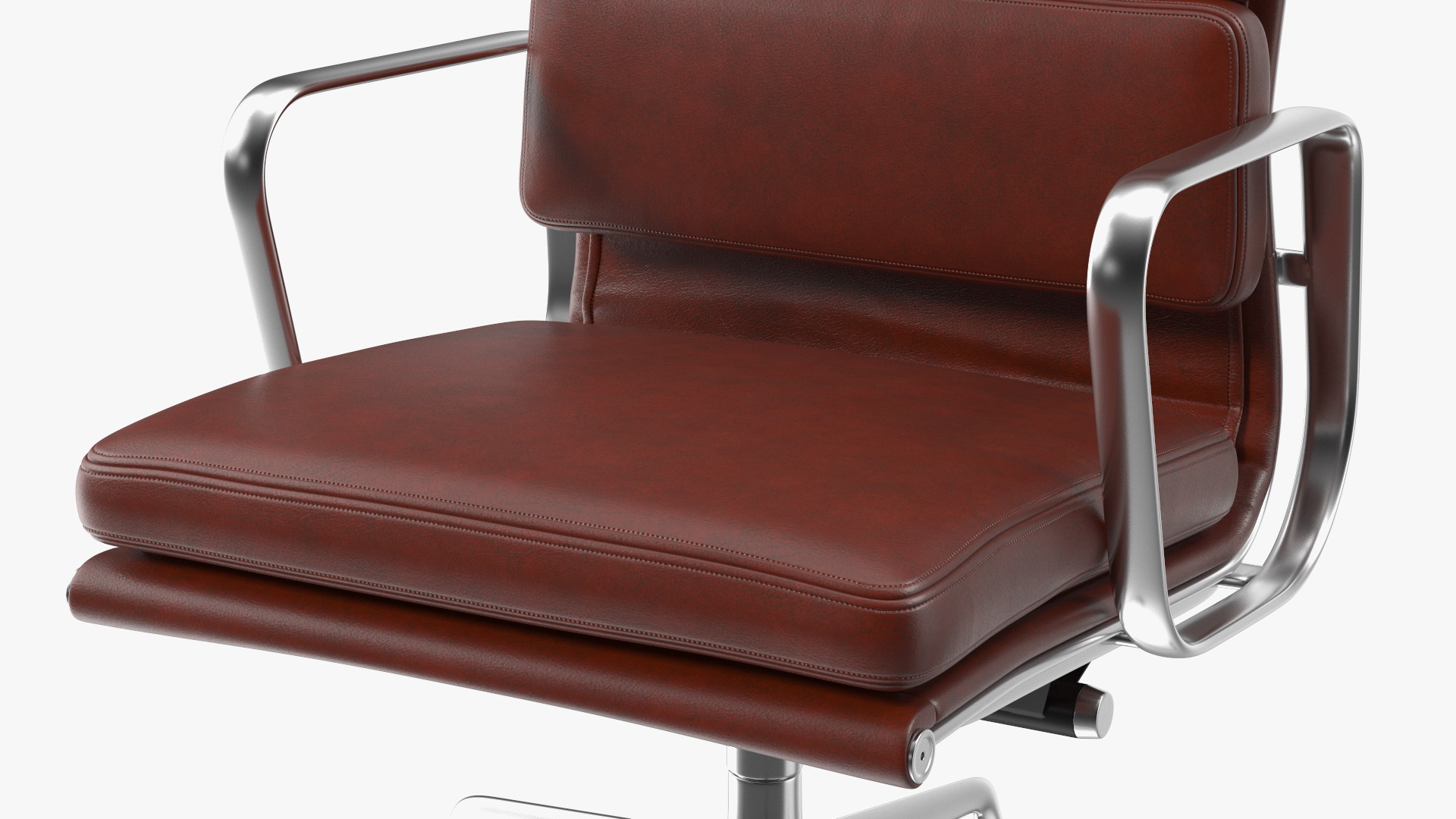 Executive Chair Brown Leather 3D model