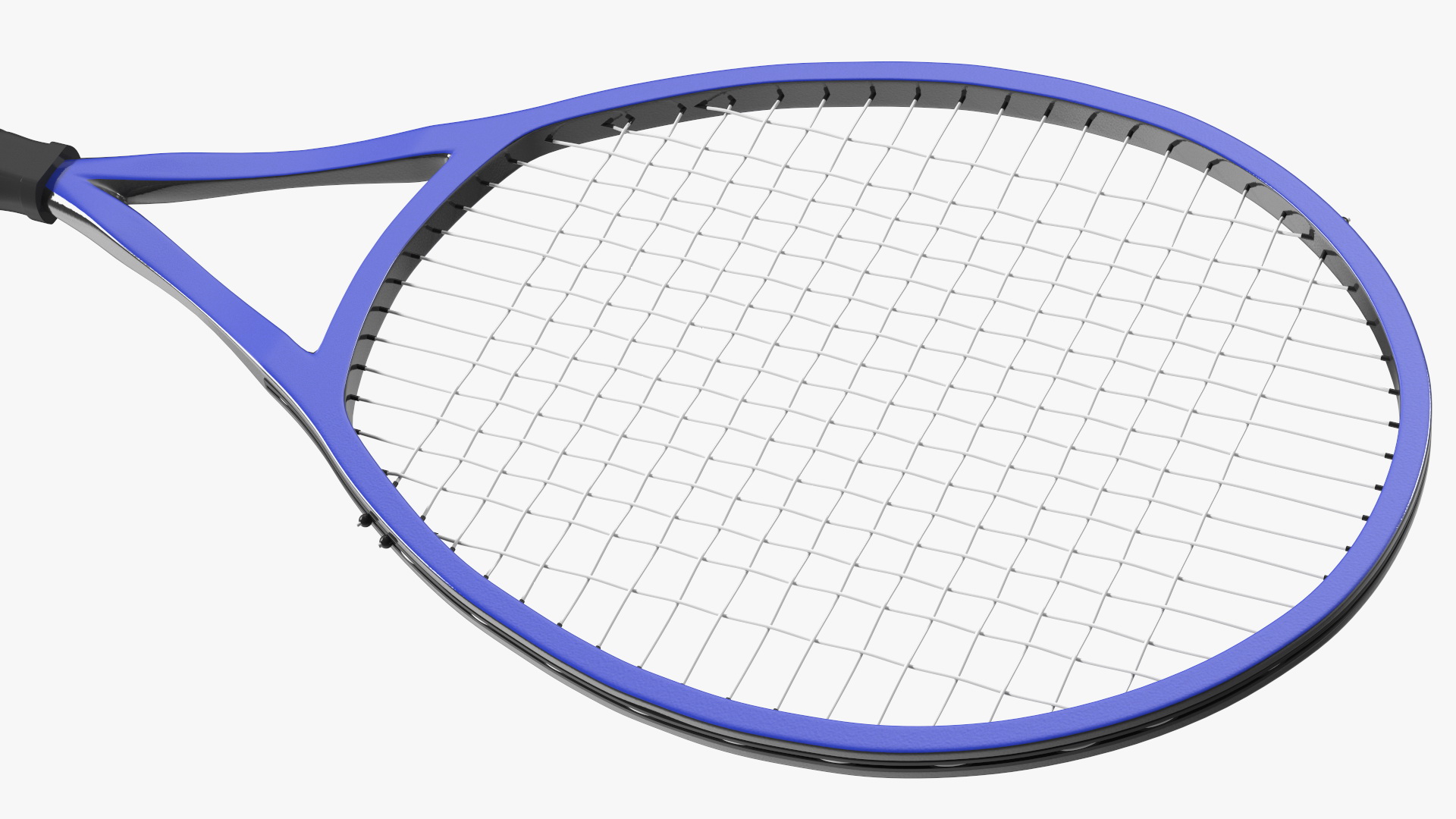 Tennis Racket with Blue Frame 3D model