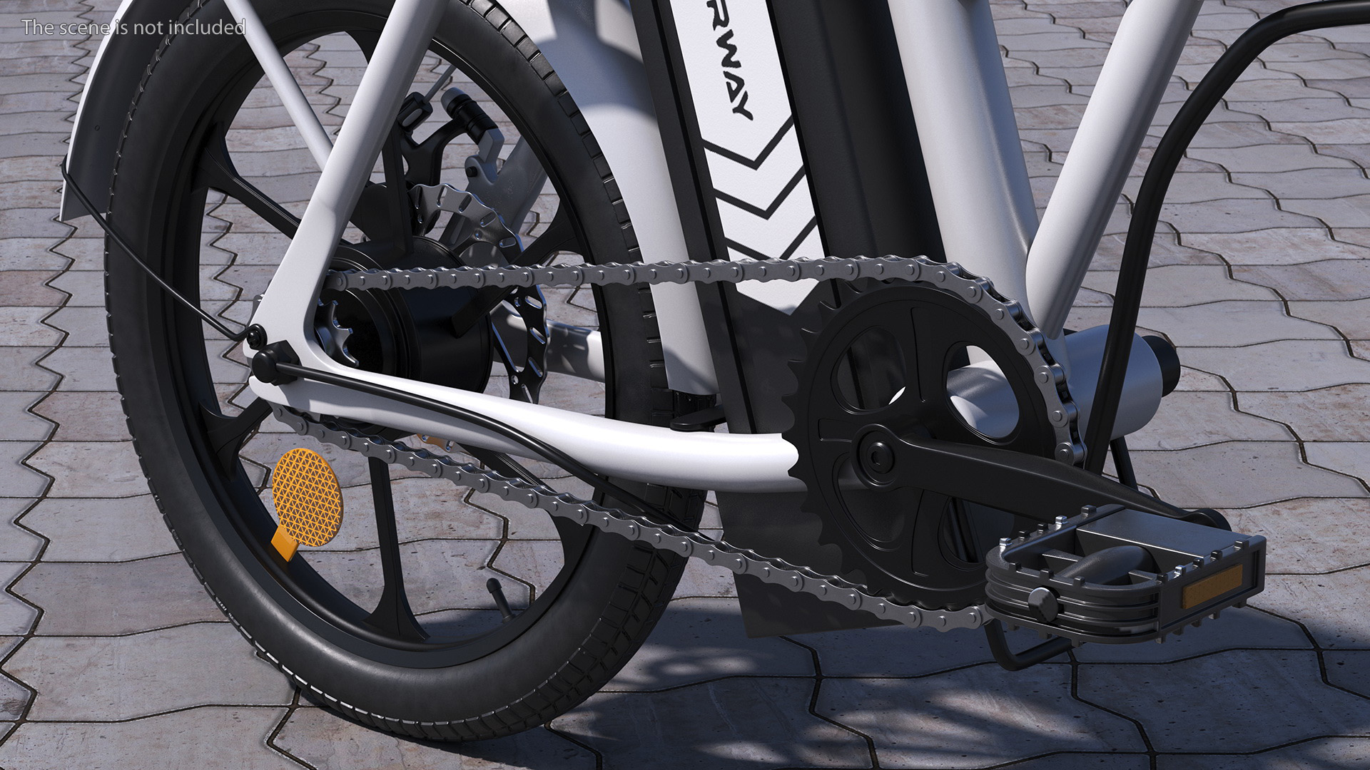 Removable Battery E-Bike Colorway White 3D model