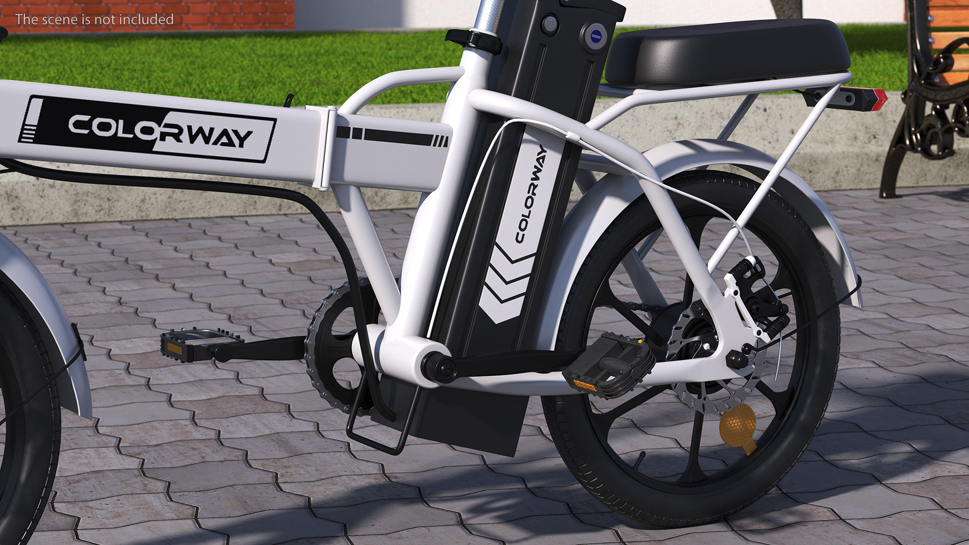 Removable Battery E-Bike Colorway White 3D model