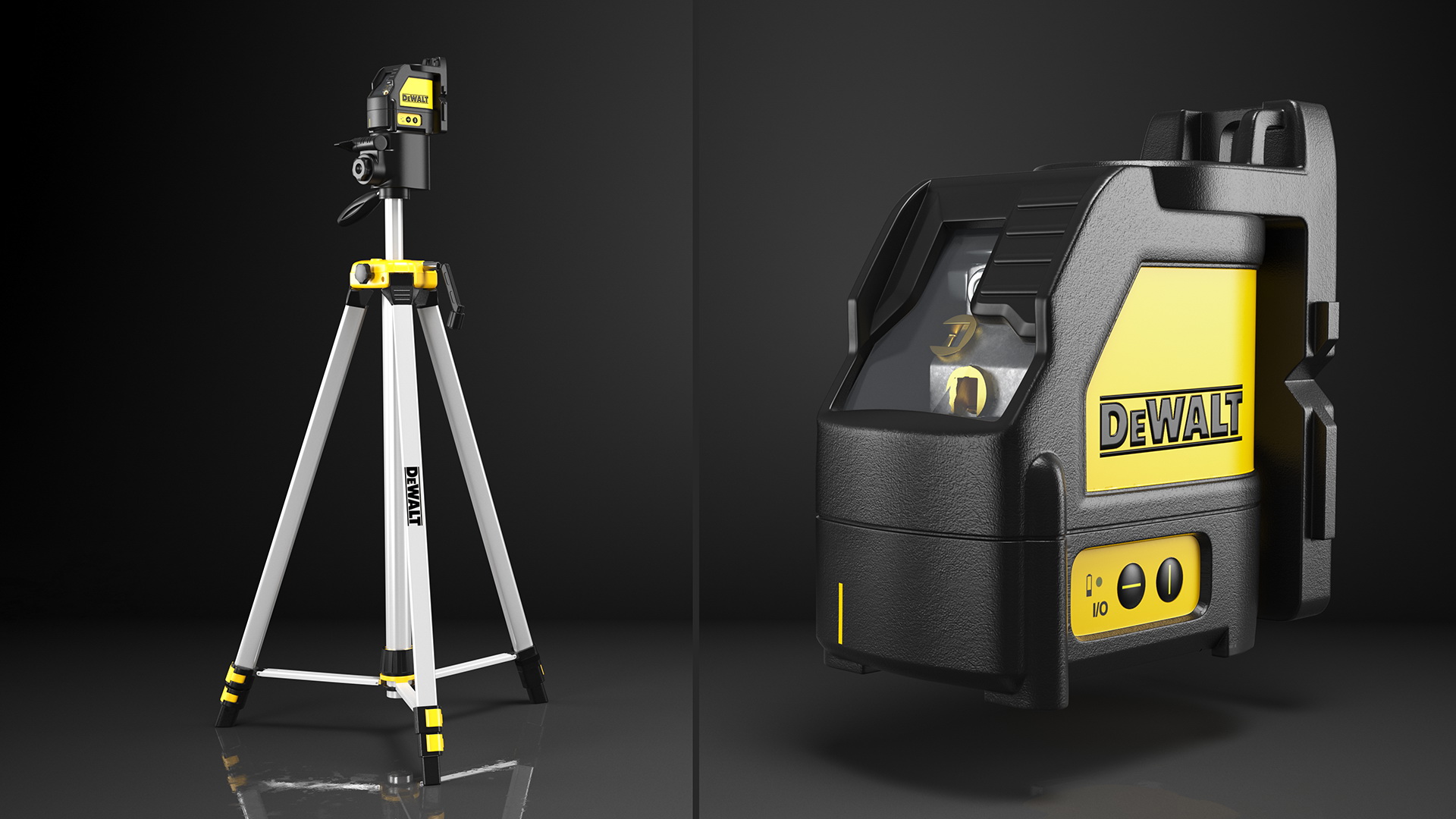 3D model DeWalt DW088K Cross Line Laser Level Kit