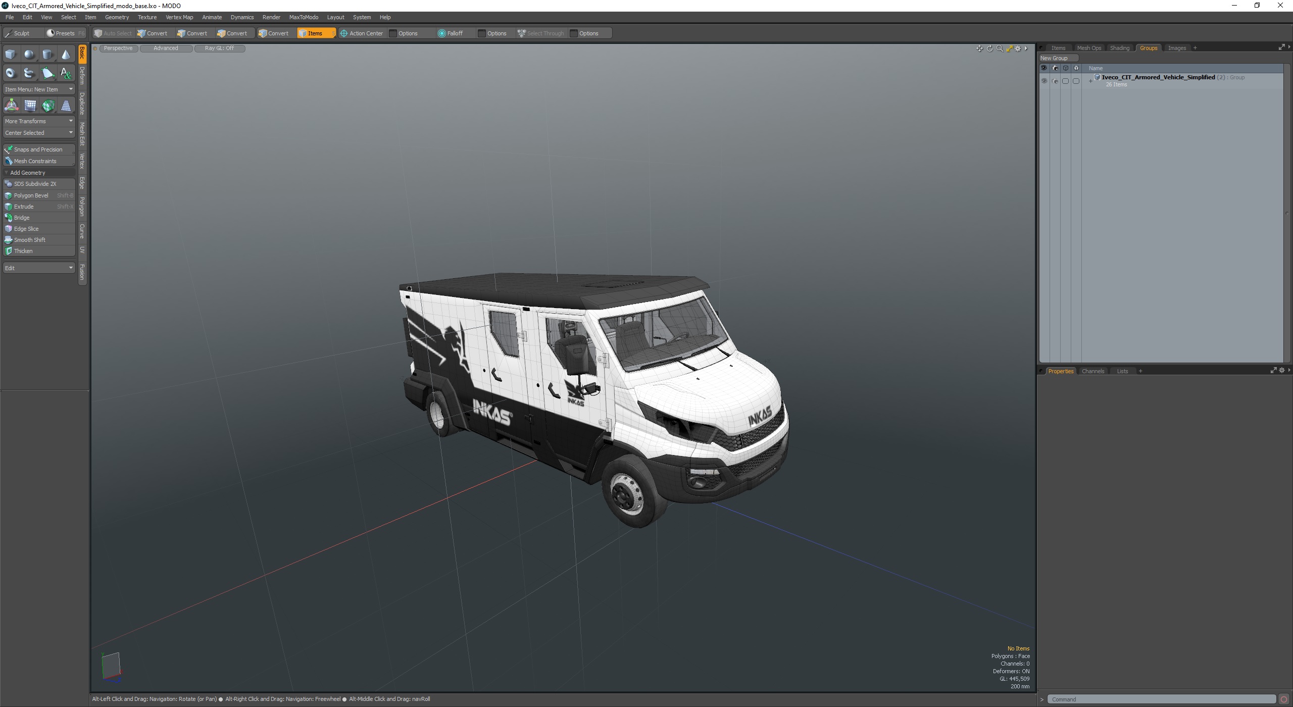 3D Iveco CIT Armored Vehicle Simplified