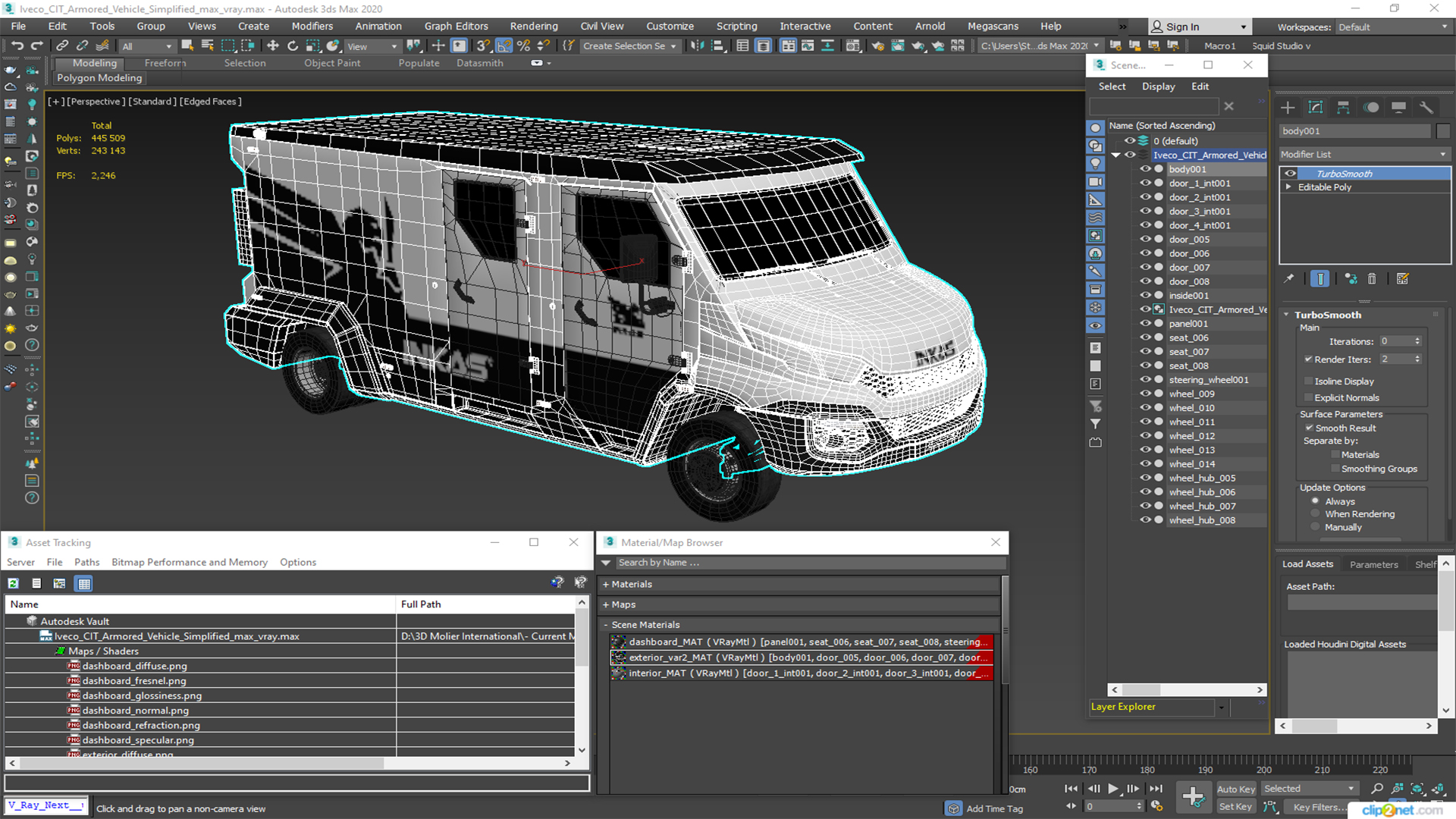 3D Iveco CIT Armored Vehicle Simplified