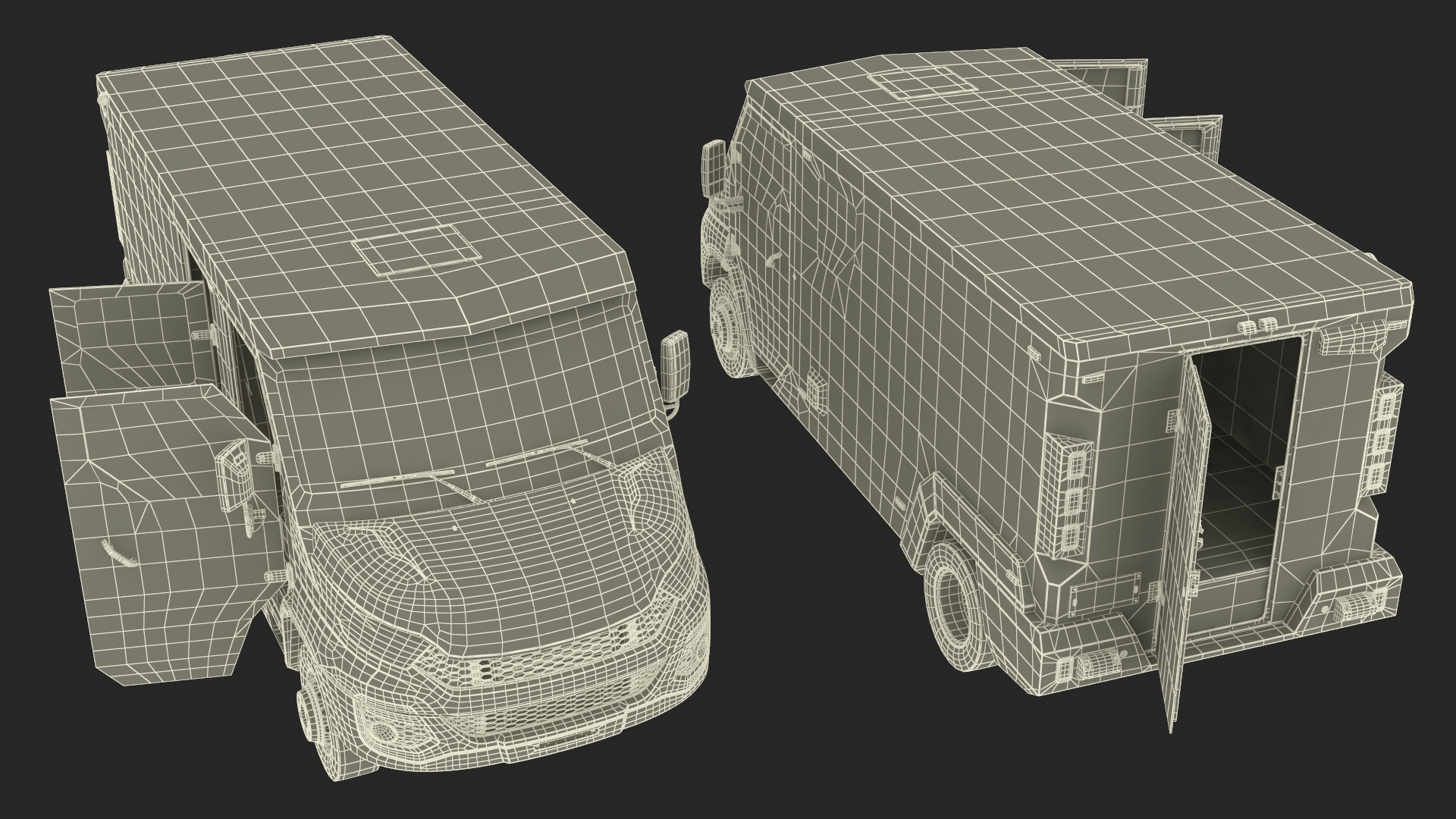 3D Iveco CIT Armored Vehicle Simplified