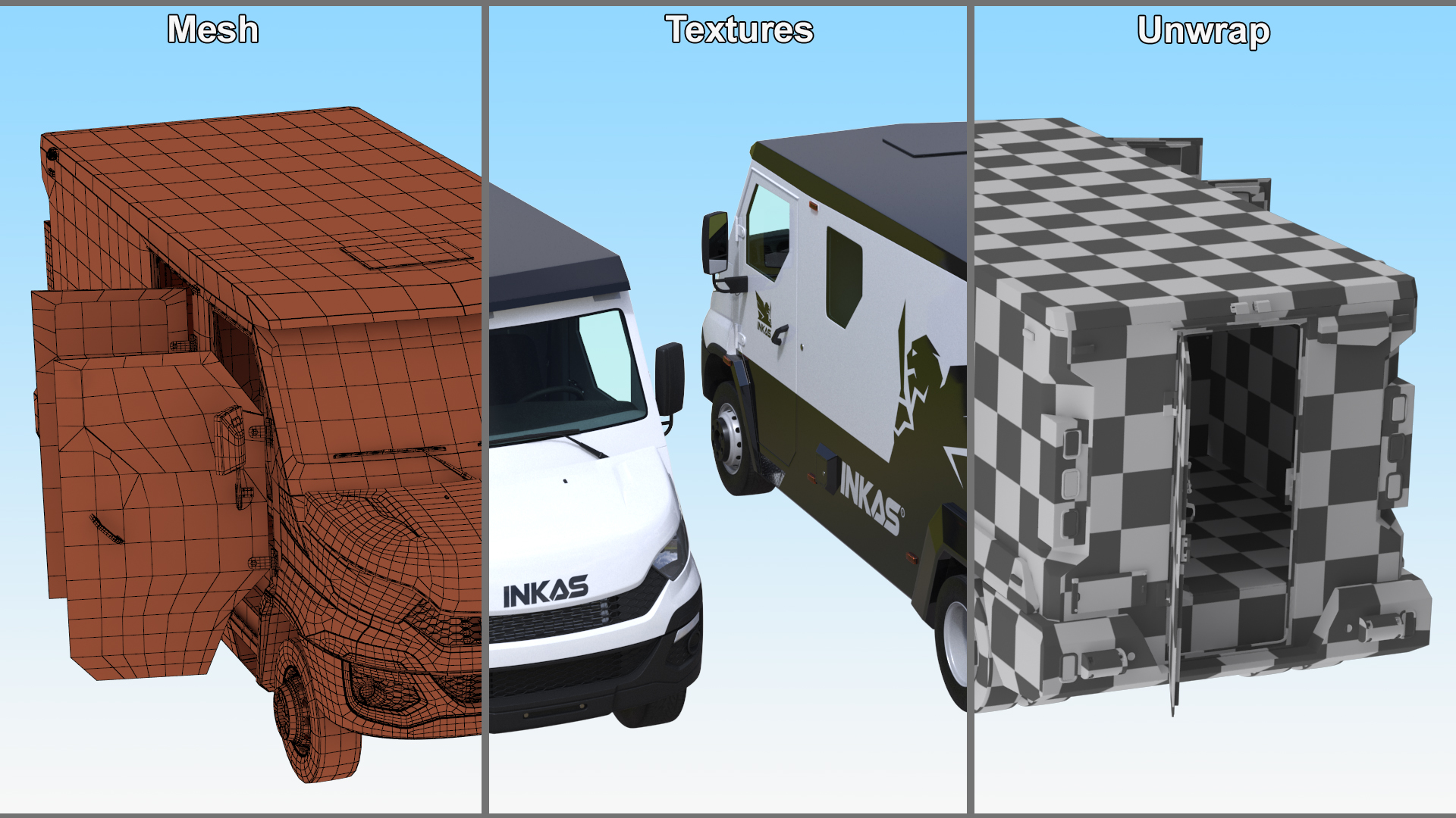 3D Iveco CIT Armored Vehicle Simplified