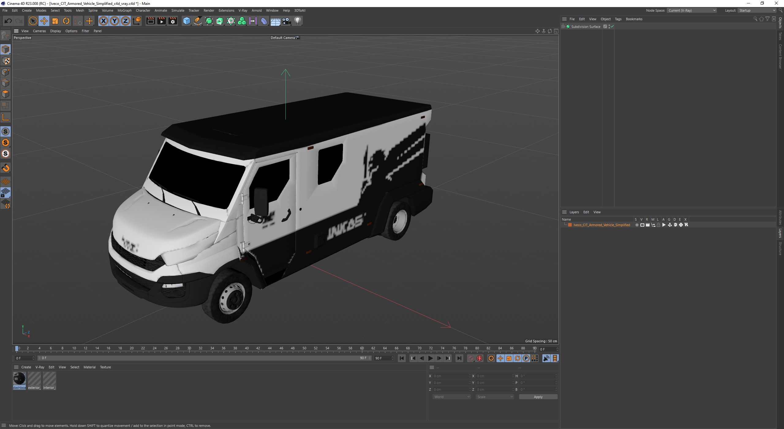 3D Iveco CIT Armored Vehicle Simplified