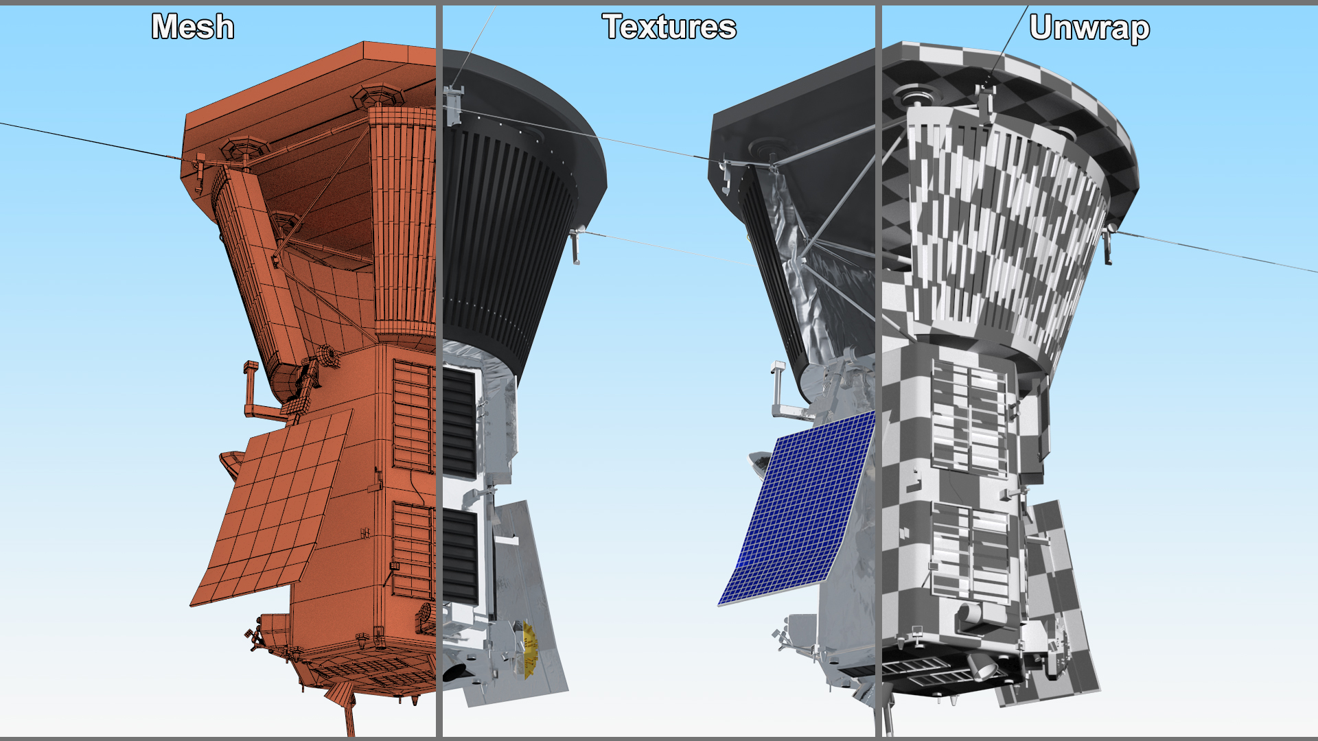 3D Parker Solar Probe model