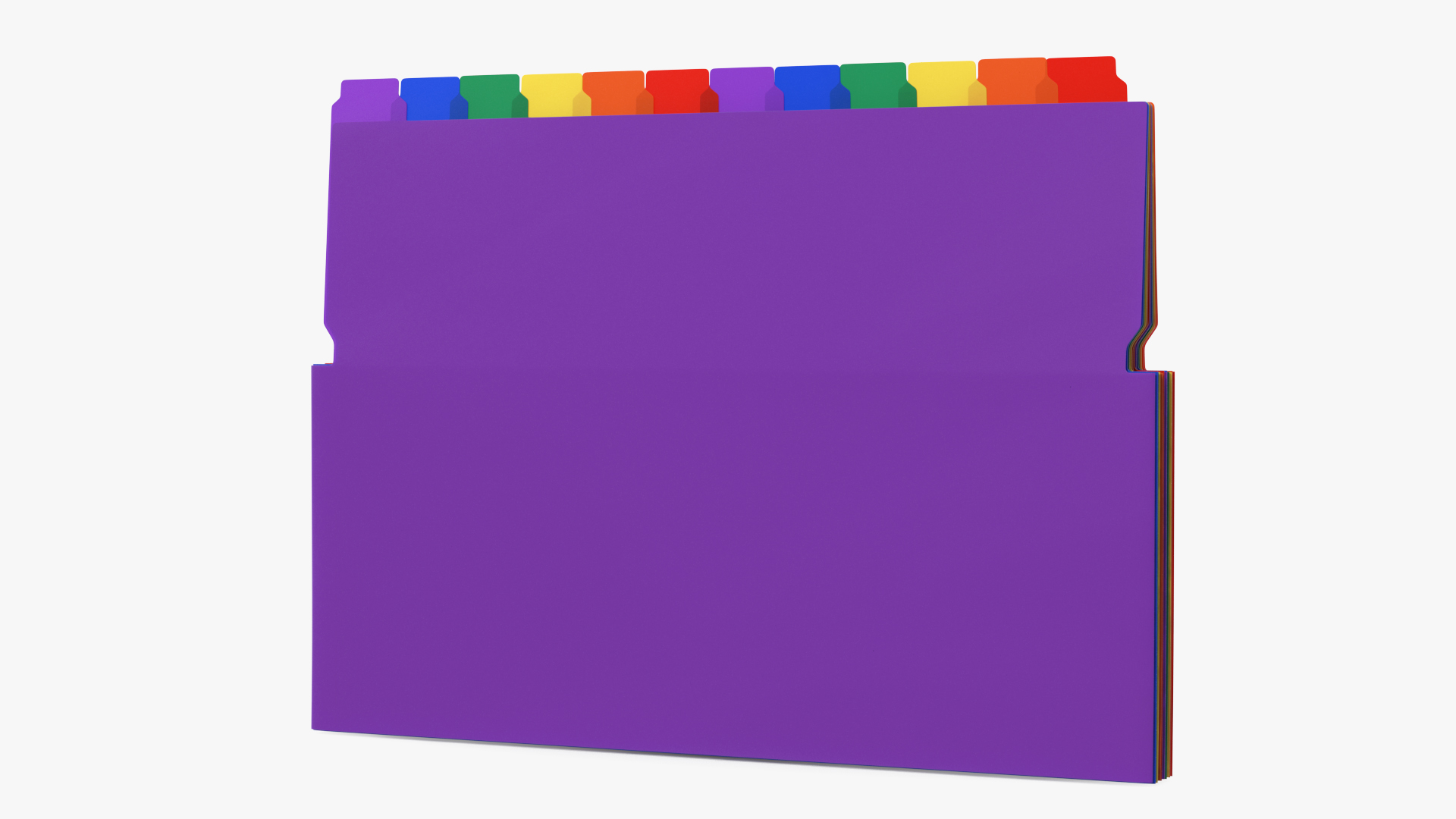 Pocket File Folders Colored Closed 3D model