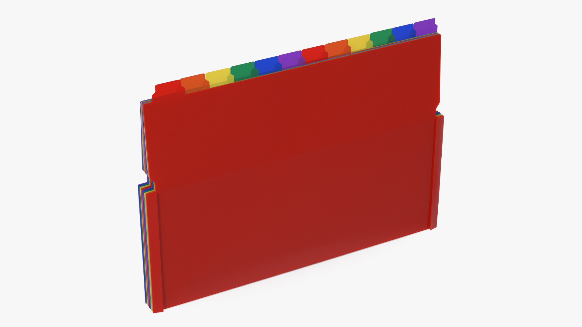 Pocket File Folders Colored Closed 3D model