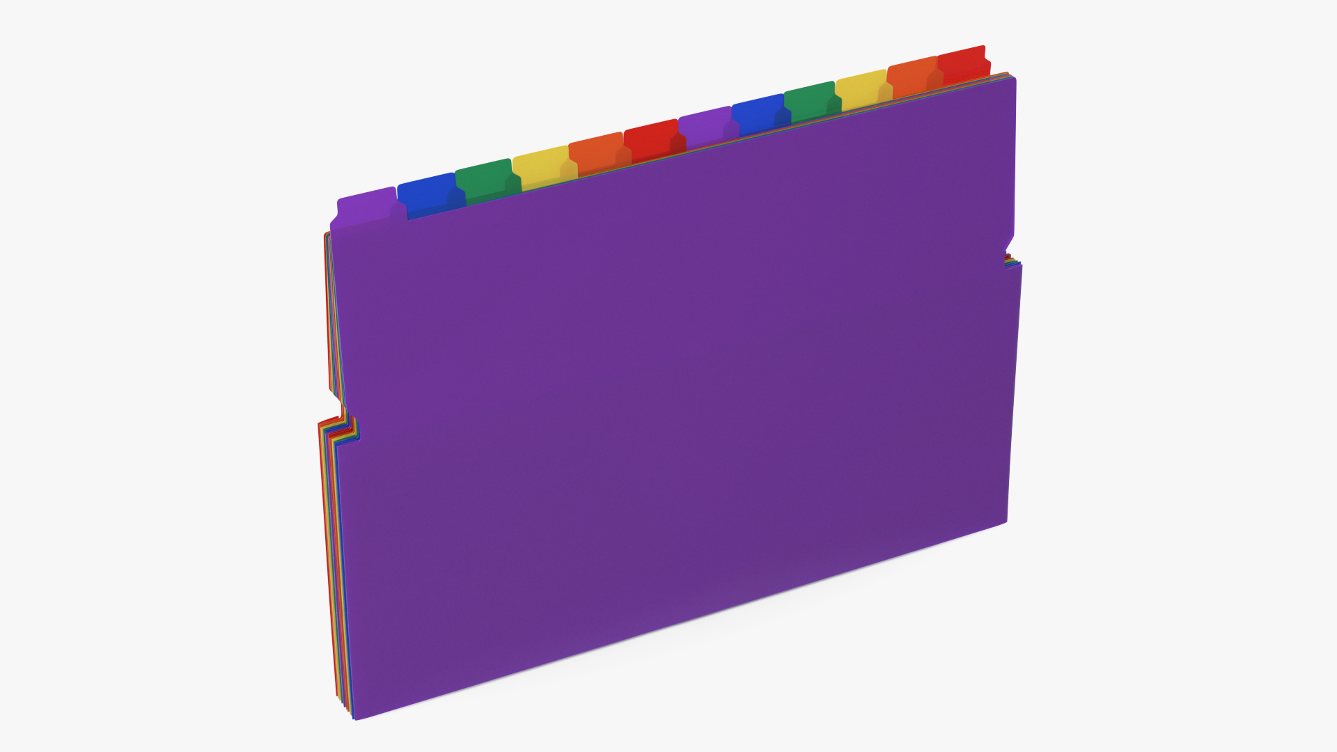 Pocket File Folders Colored Closed 3D model